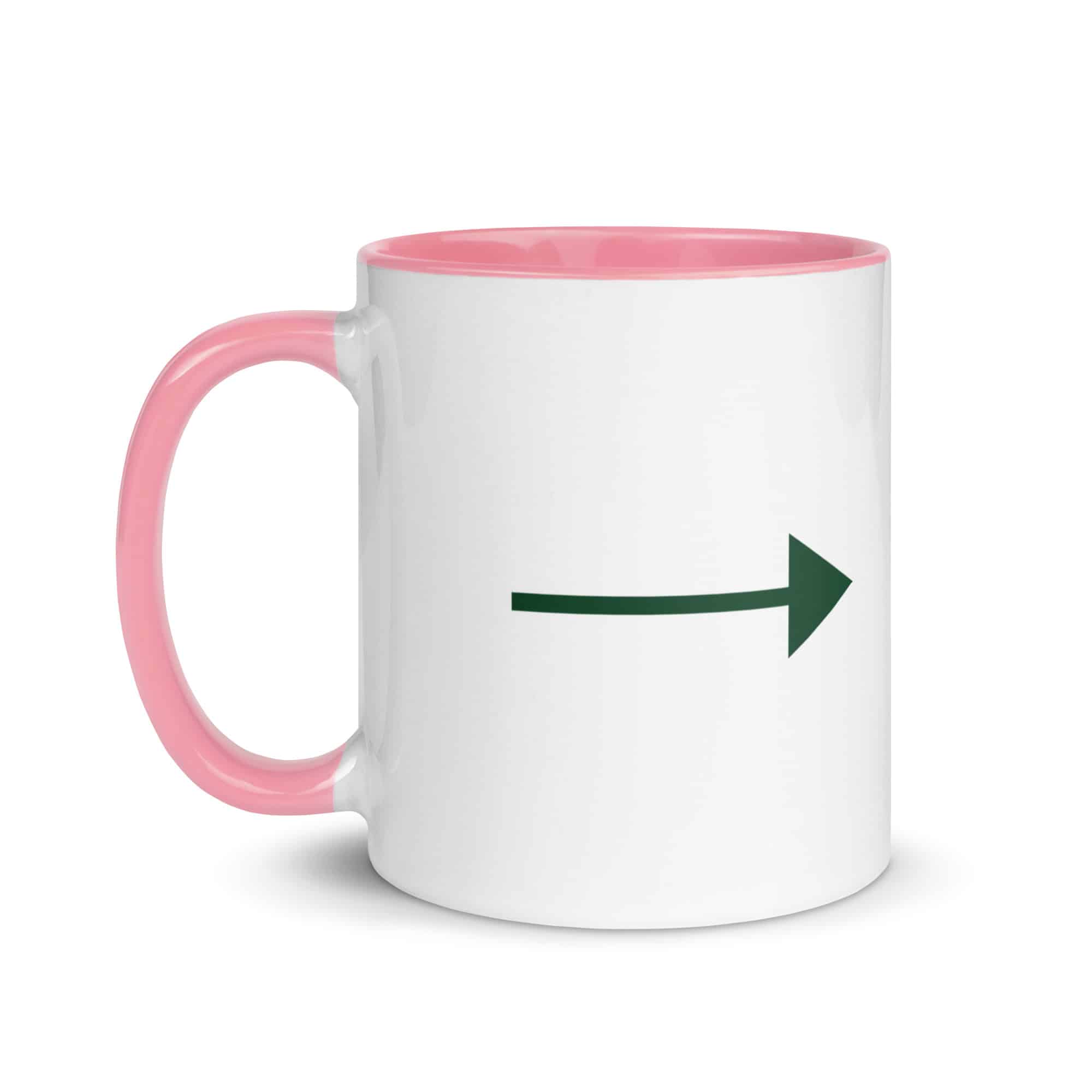 Forest Green Straight Trail Arrow Color Inside Mug