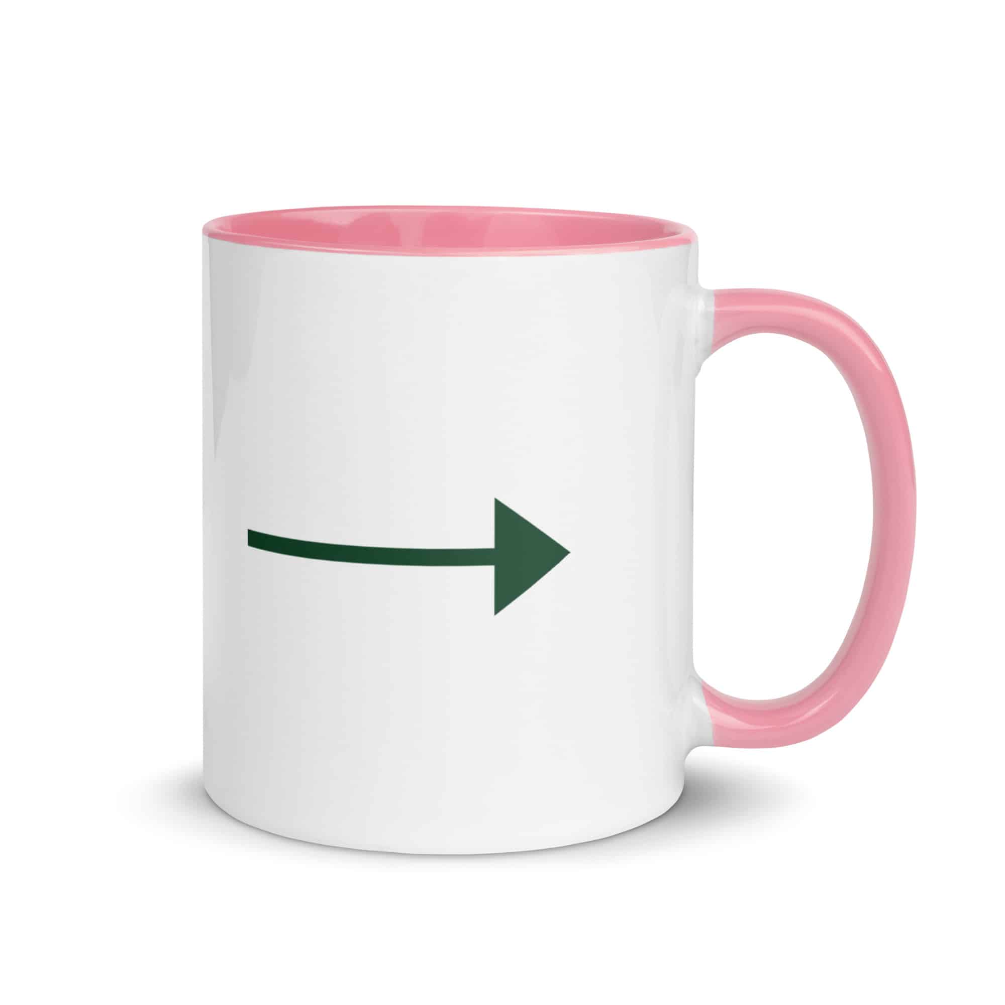 Forest Green Straight Trail Arrow Color Inside Mug
