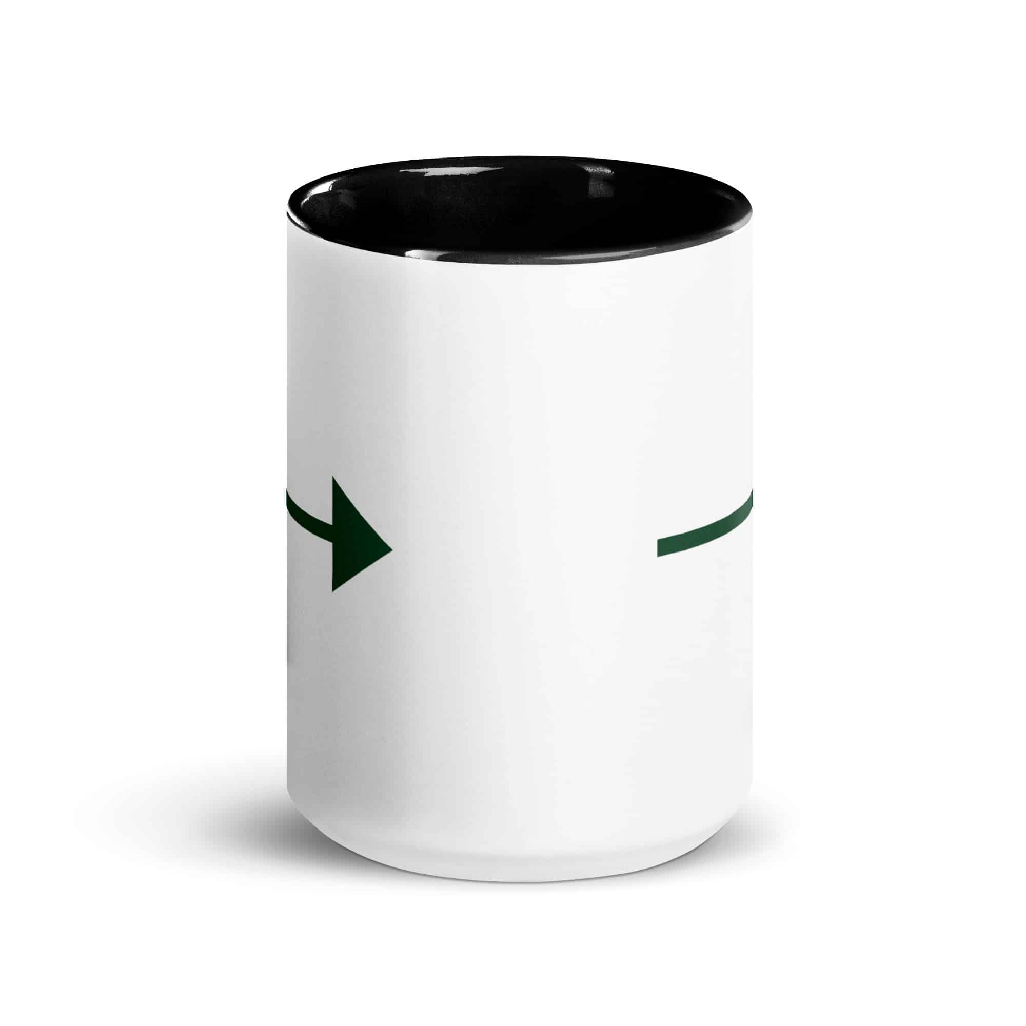 Forest Green Straight Trail Arrow Color Inside Mug