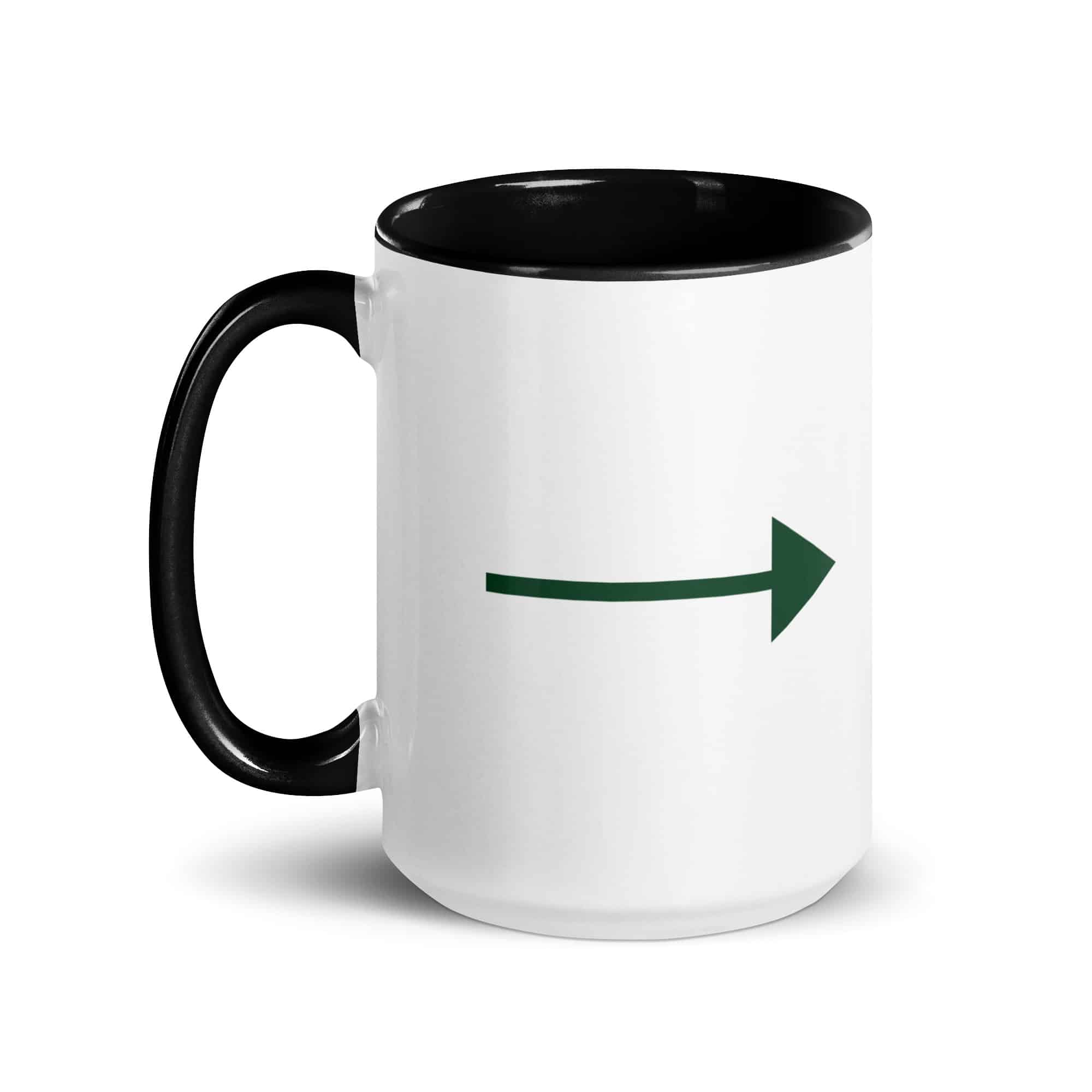 Forest Green Straight Trail Arrow Color Inside Mug