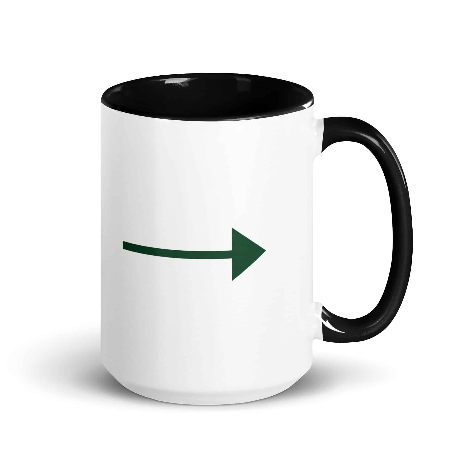 Forest Green Straight Trail Arrow Color Inside Mug