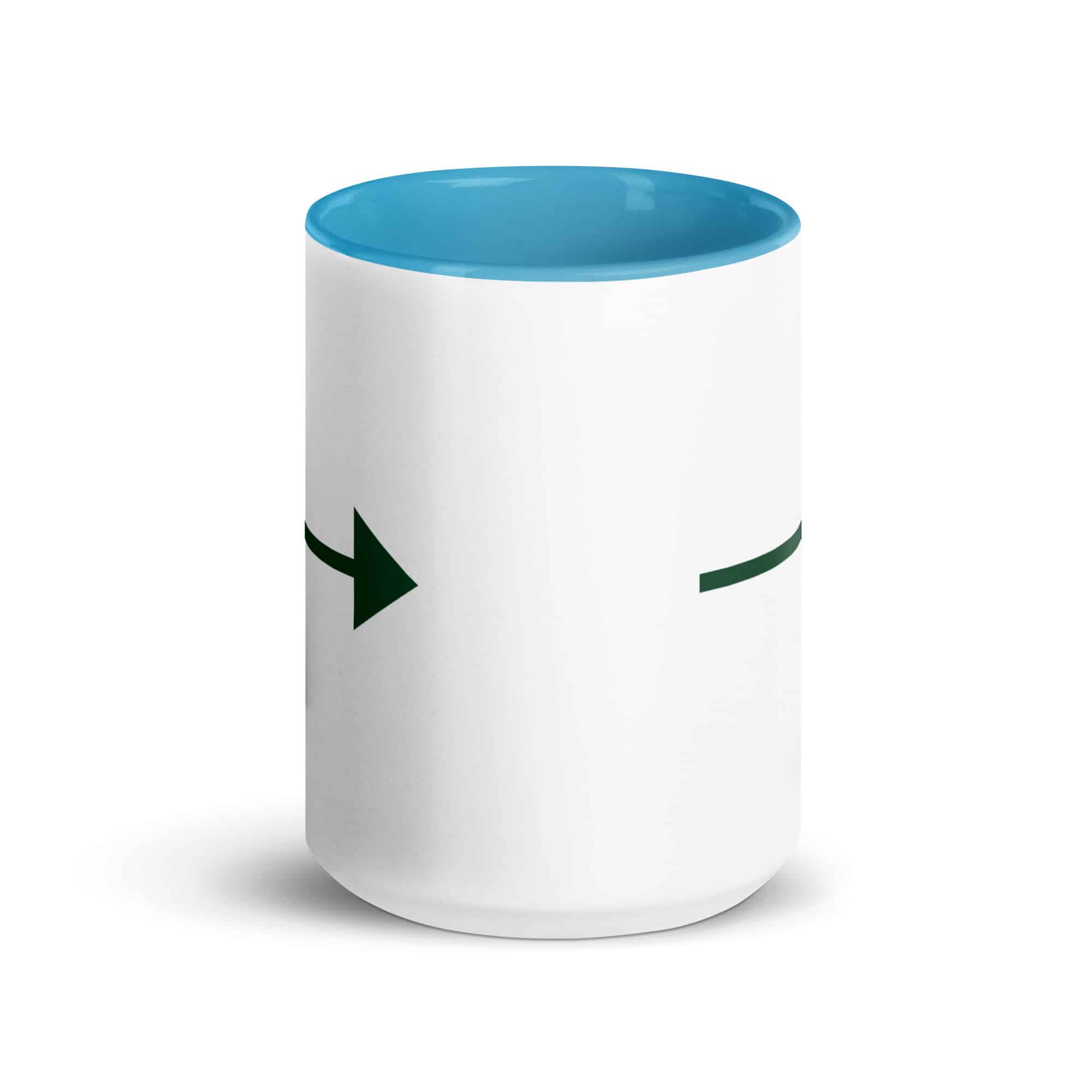 Forest Green Straight Trail Arrow Color Inside Mug