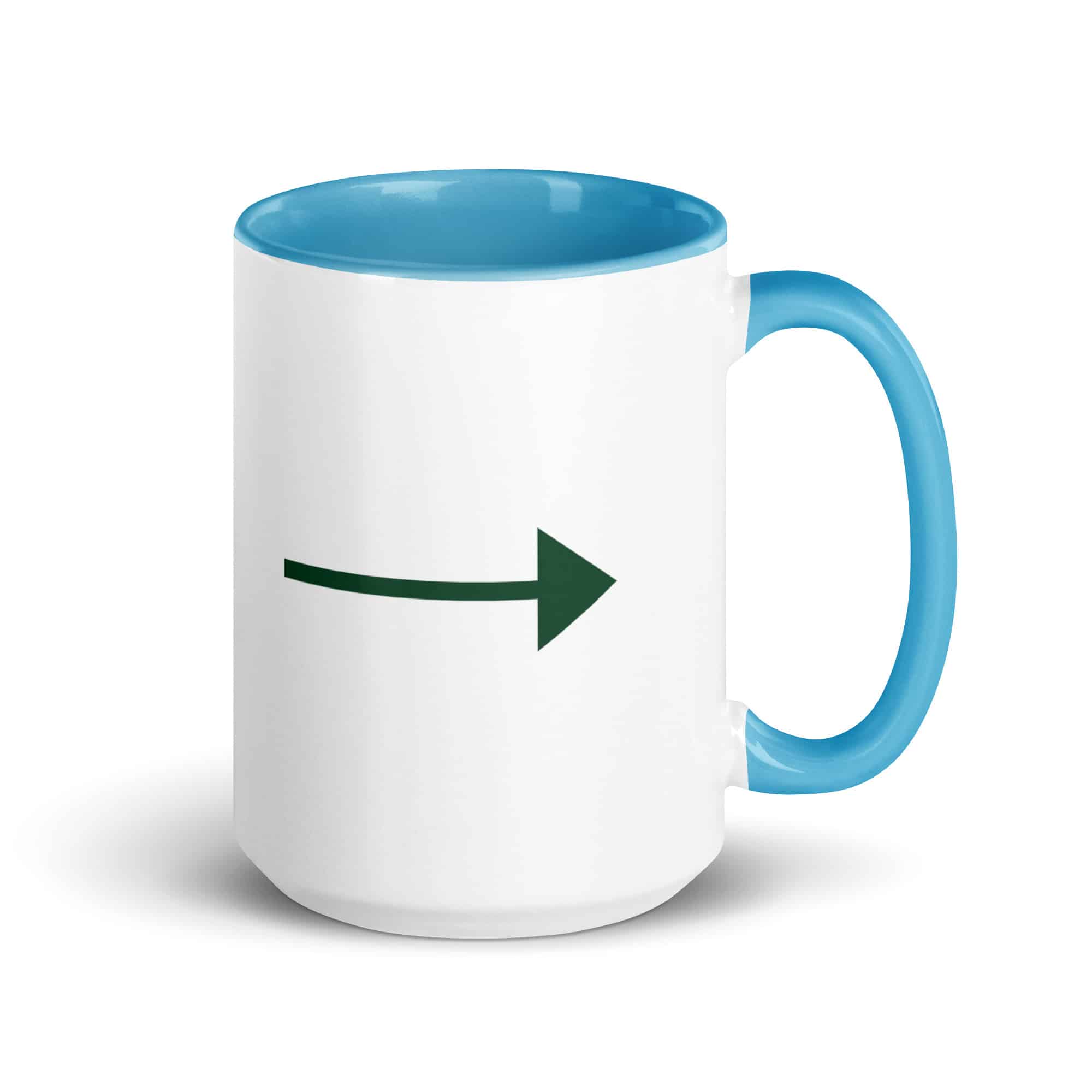 Forest Green Straight Trail Arrow Color Inside Mug