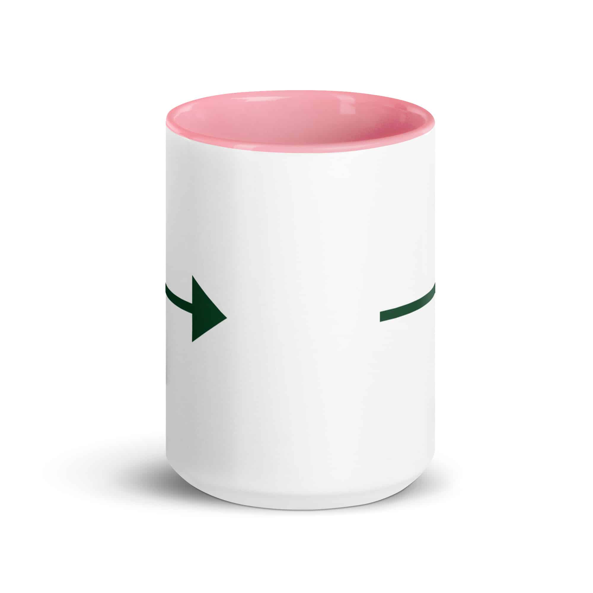 Forest Green Straight Trail Arrow Color Inside Mug