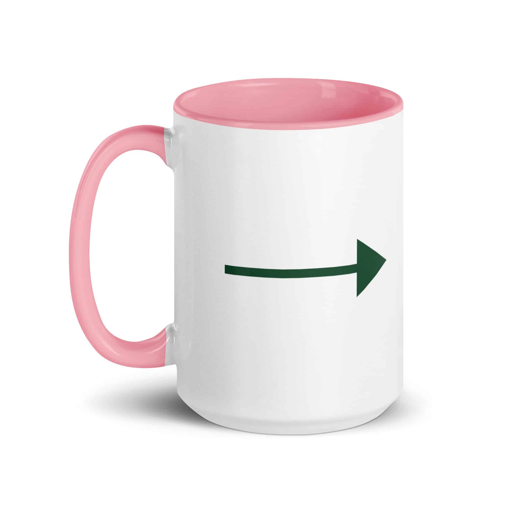 Forest Green Straight Trail Arrow Color Inside Mug