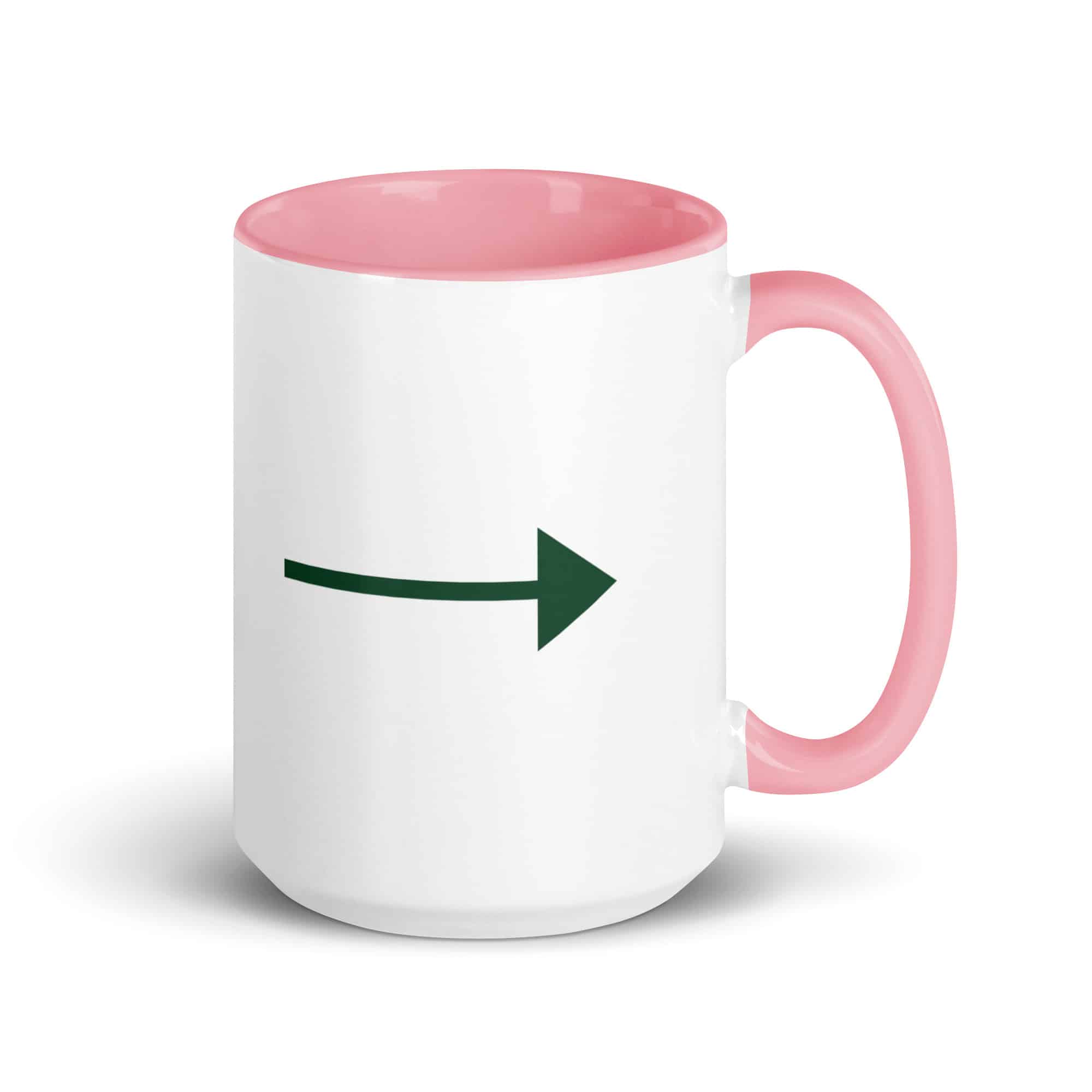 Forest Green Straight Trail Arrow Color Inside Mug