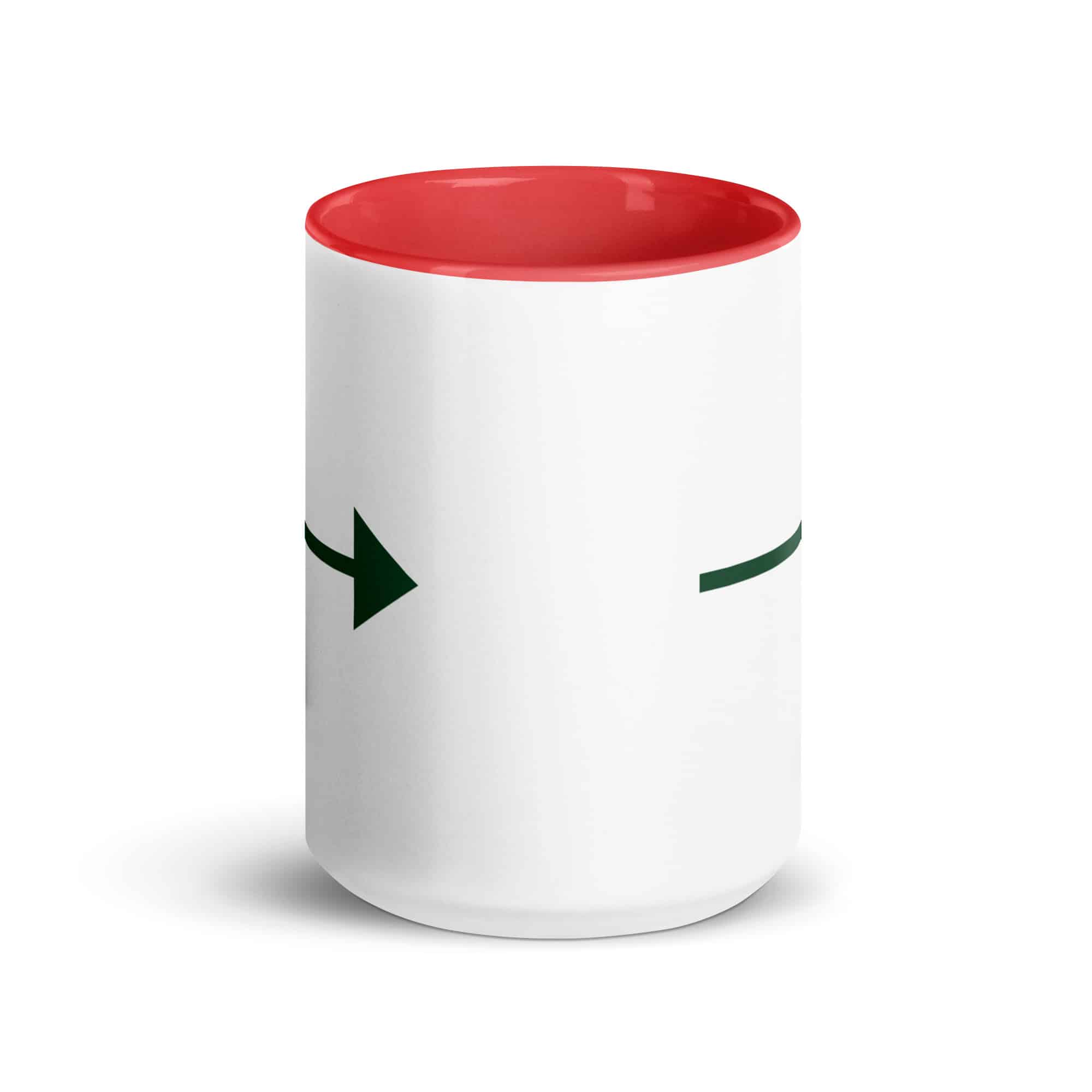 Forest Green Straight Trail Arrow Color Inside Mug