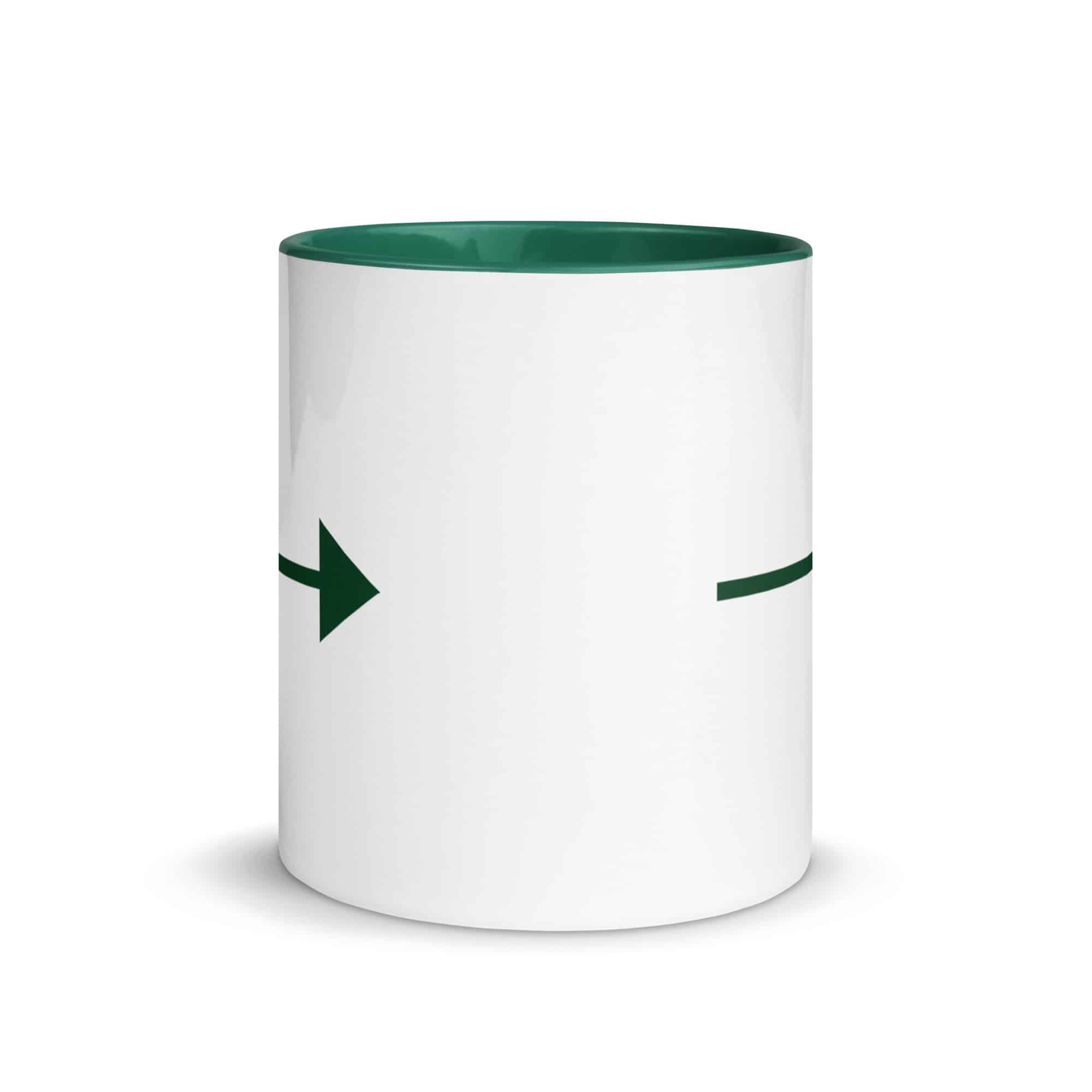 Forest Green Straight Trail Arrow Color Inside Mug