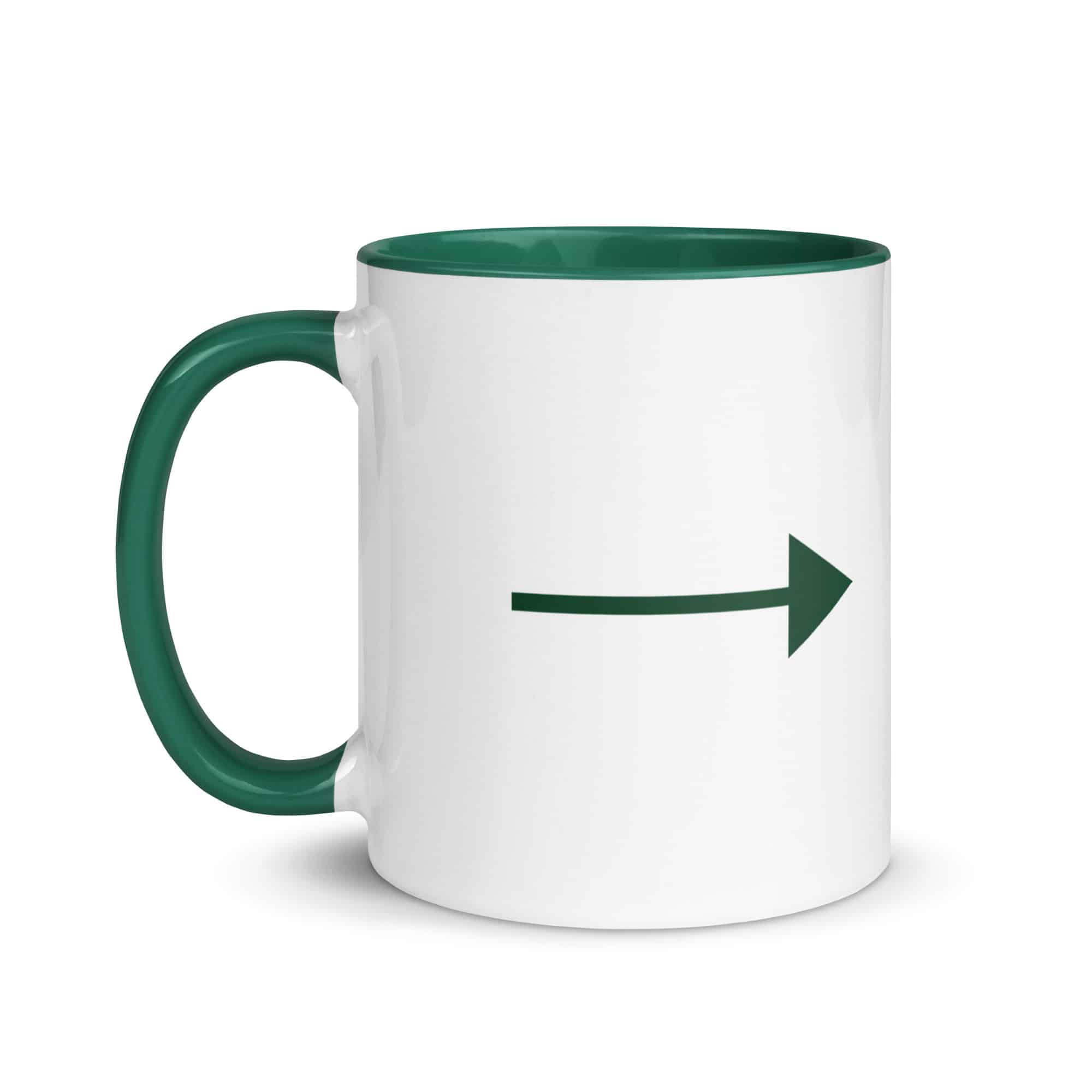 Forest Green Straight Trail Arrow Color Inside Mug