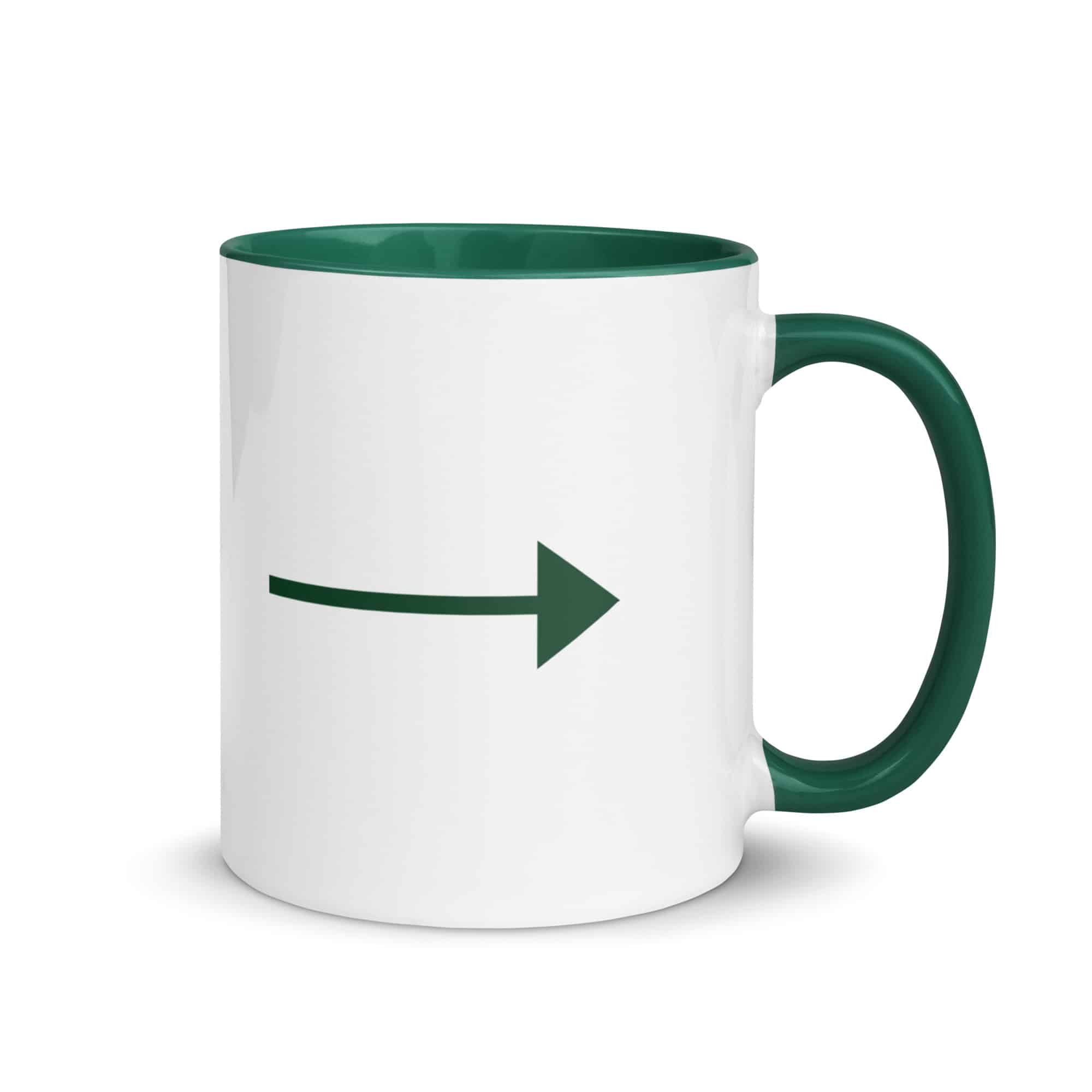 Forest Green Straight Trail Arrow Color Inside Mug