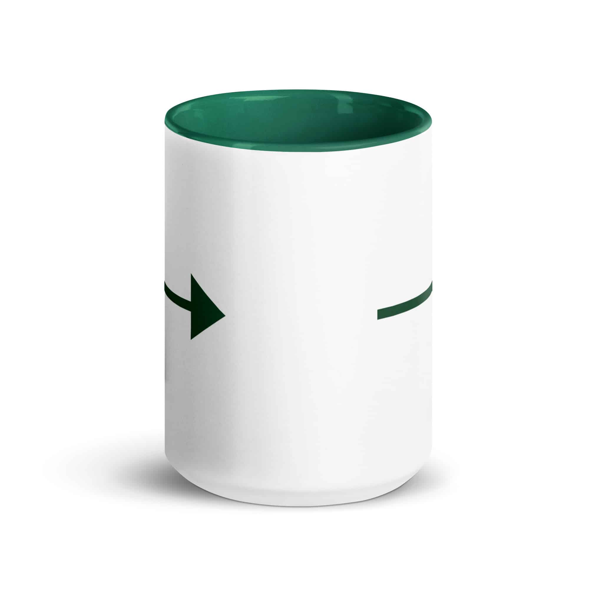 Forest Green Straight Trail Arrow Color Inside Mug