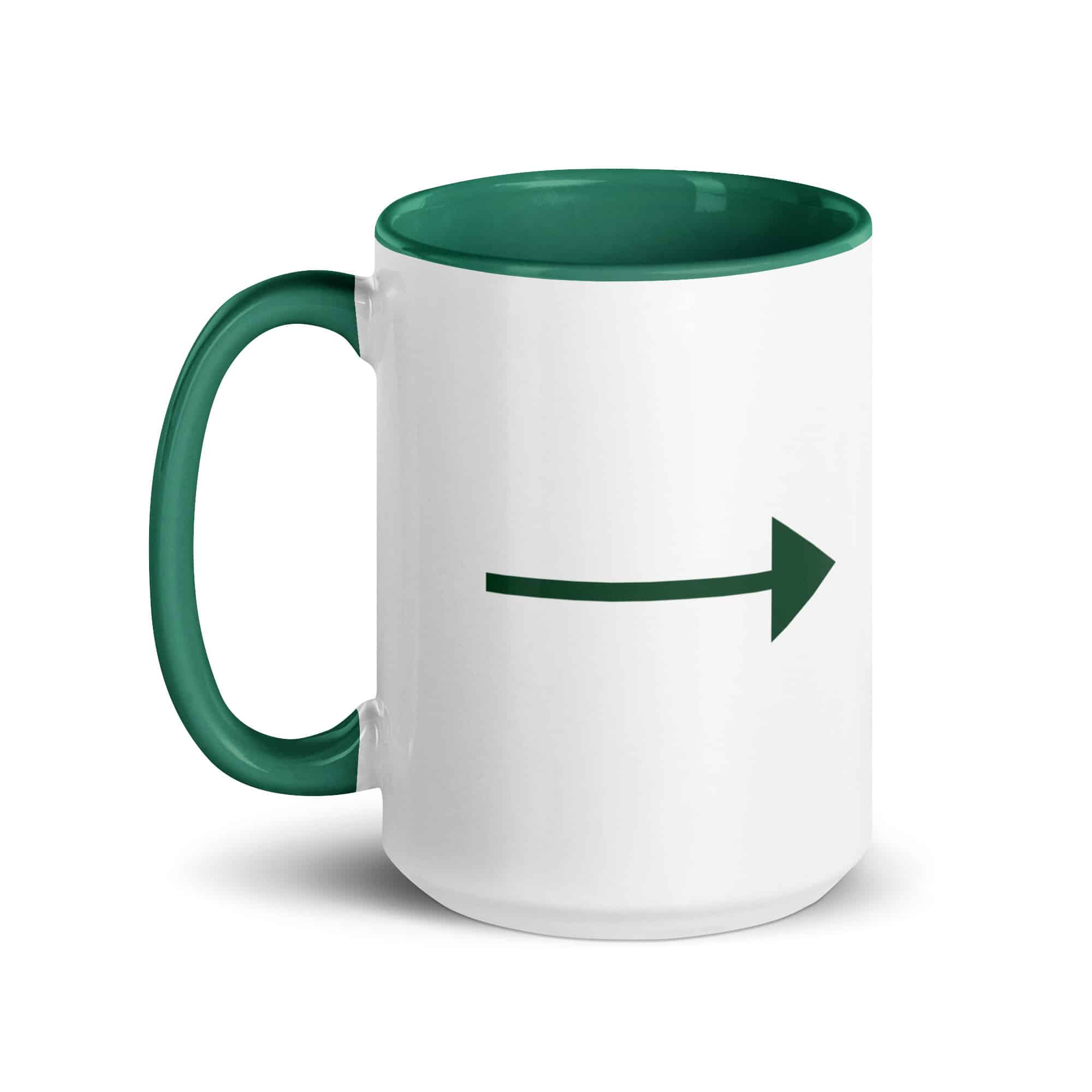 Forest Green Straight Trail Arrow Color Inside Mug