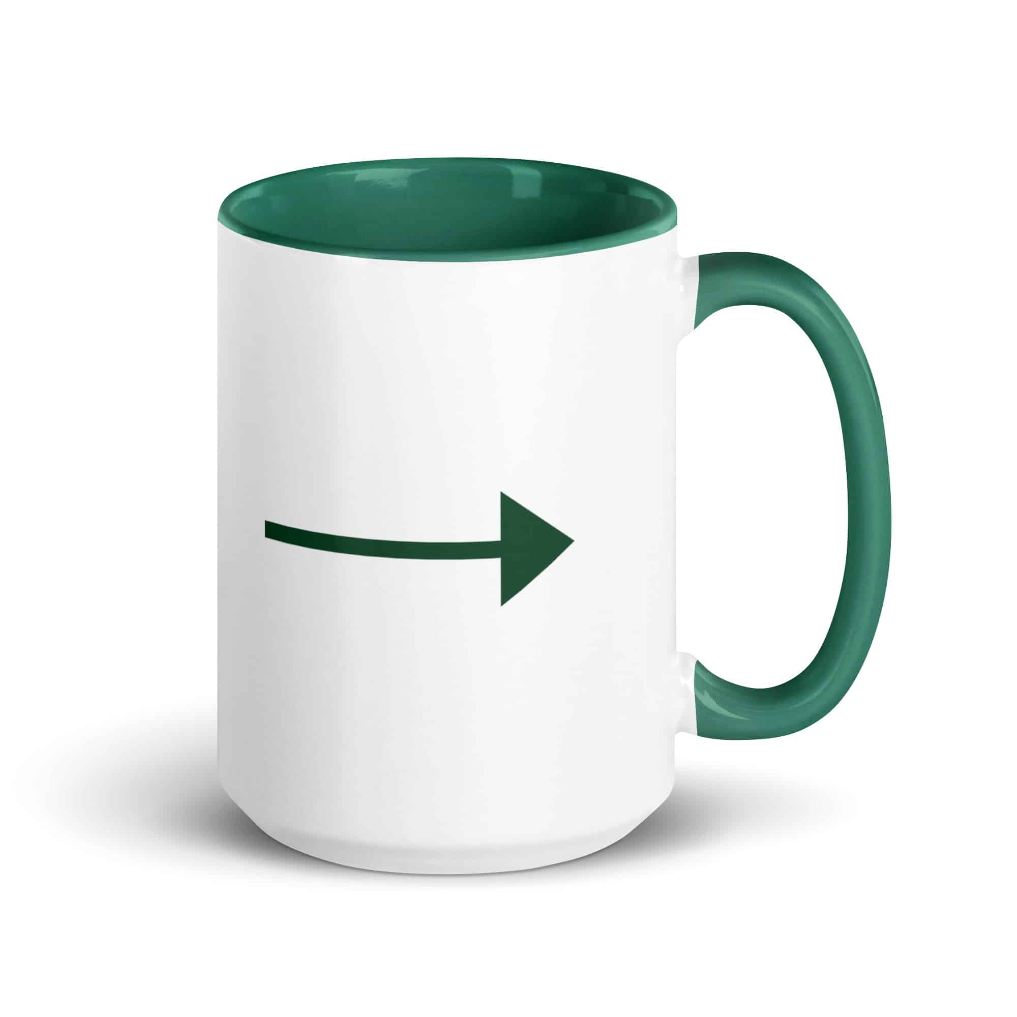 Forest Green Straight Trail Arrow Color Inside Mug