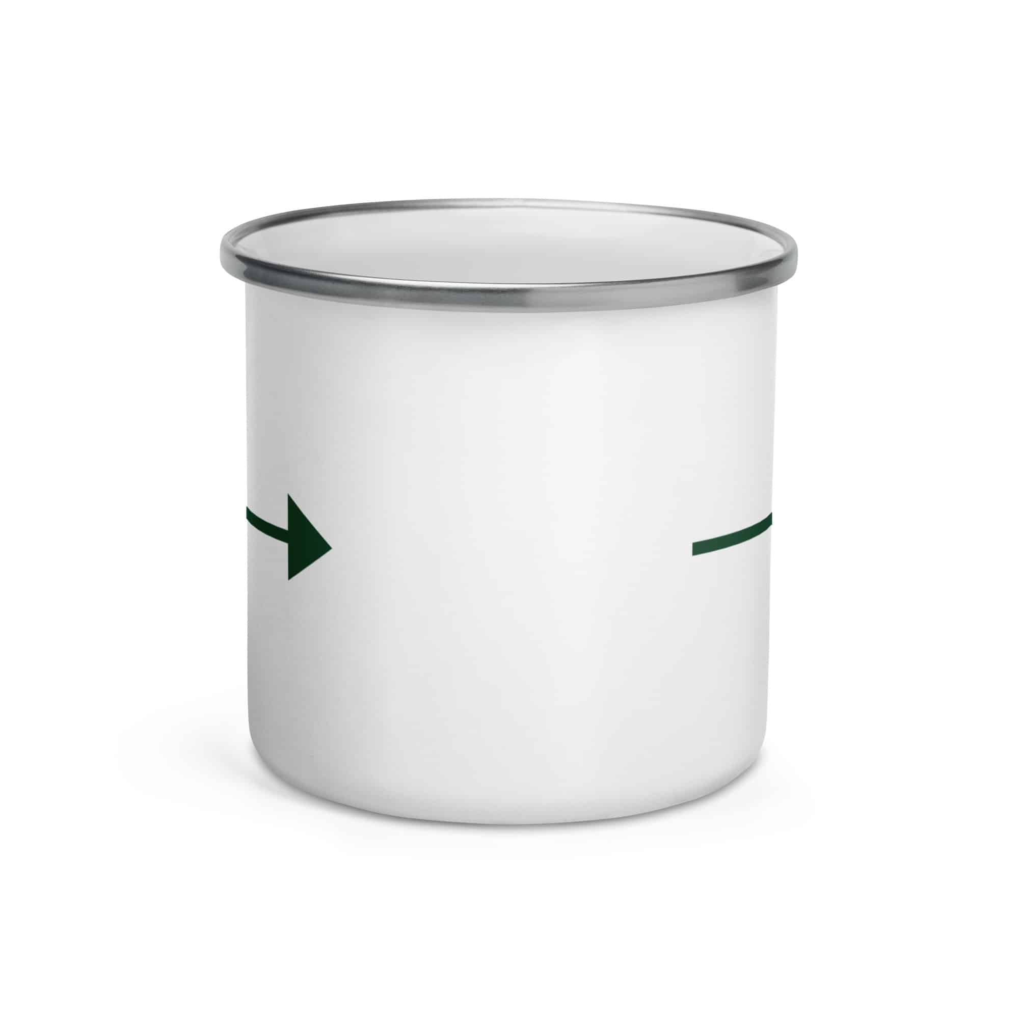 Forest Green Straight Trail Arrow Enamel Camp Mug
