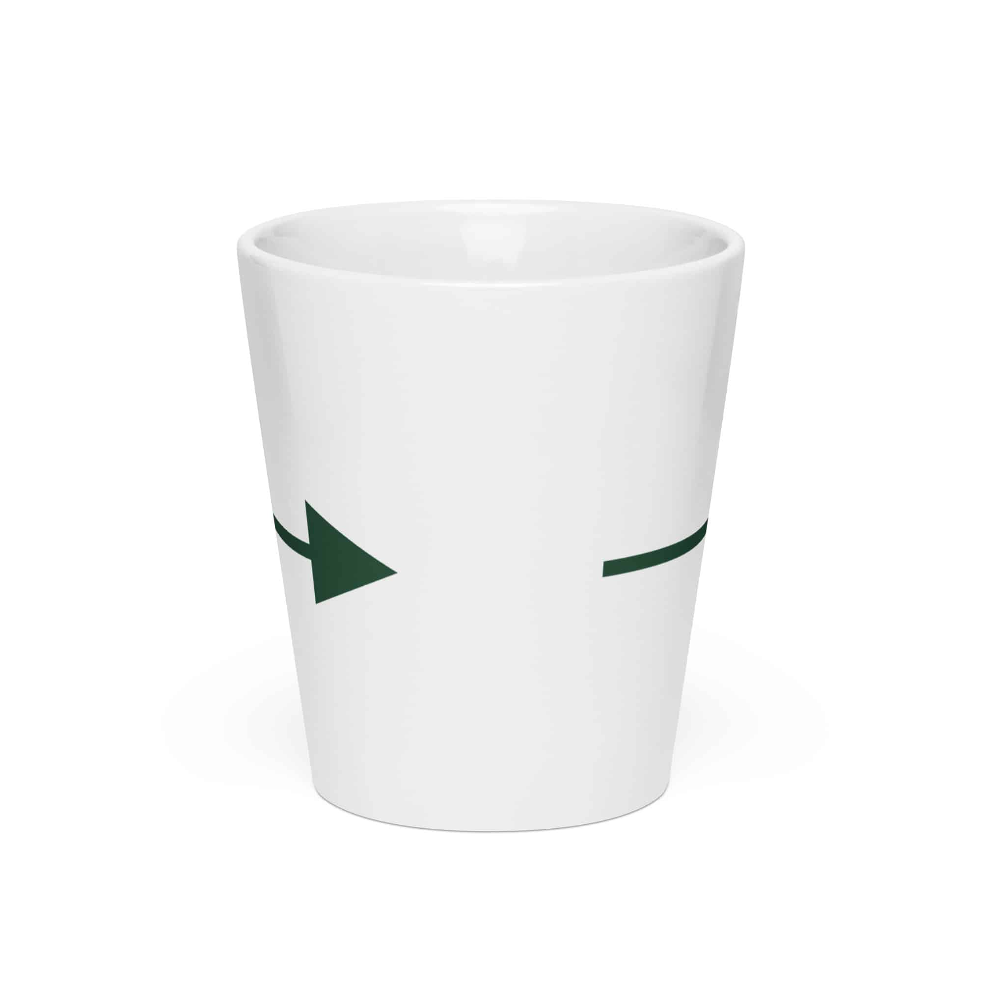 Forest Green Straight Trail Arrow Latte Mug
