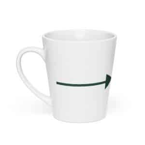 06 Straight Trail Arrow Forest Green Latte Mug - 12 oz - Main