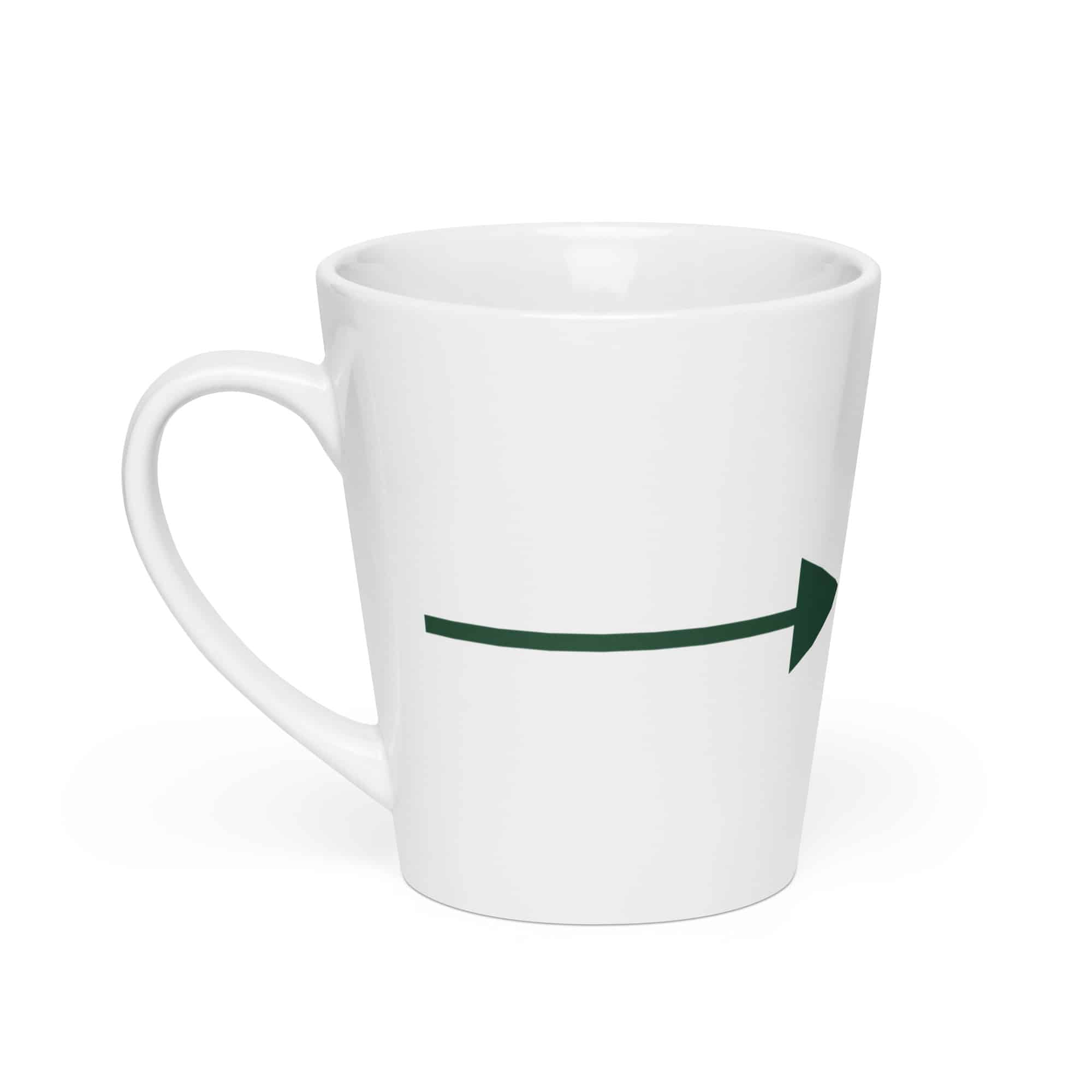 Forest Green Straight Trail Arrow Latte Mug