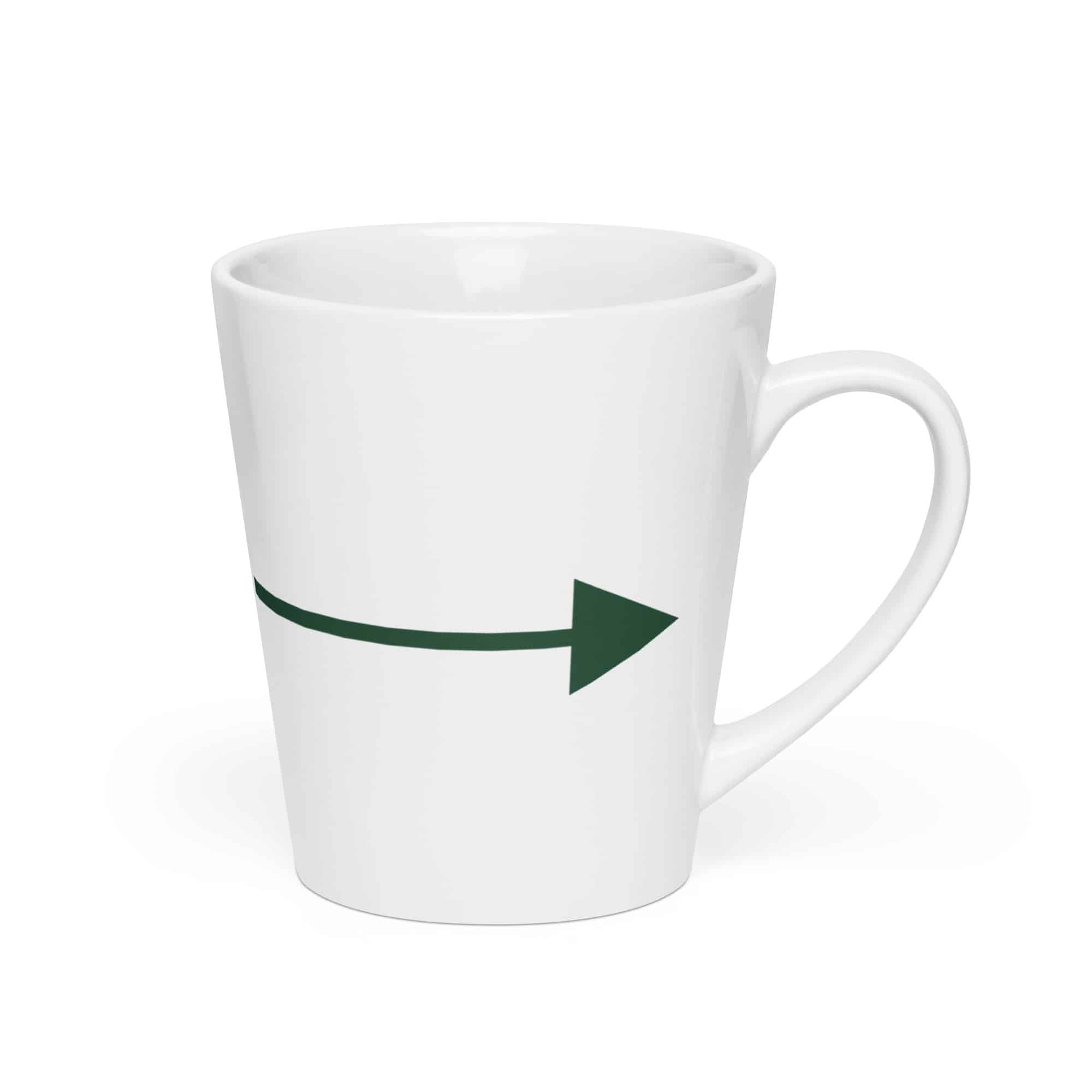 Forest Green Straight Trail Arrow Latte Mug