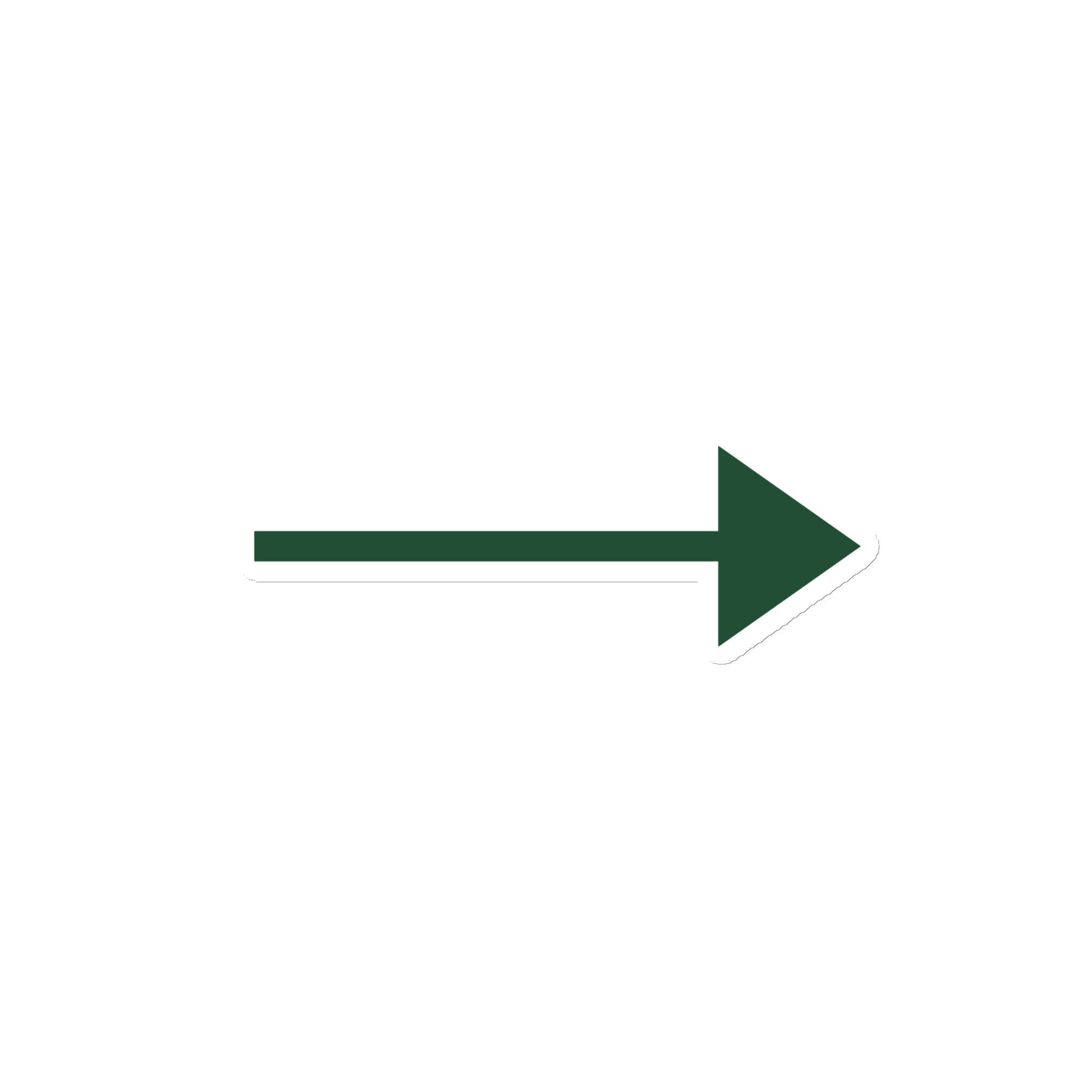 Forest Green Straight Trail Arrow Die-Cut Magnet