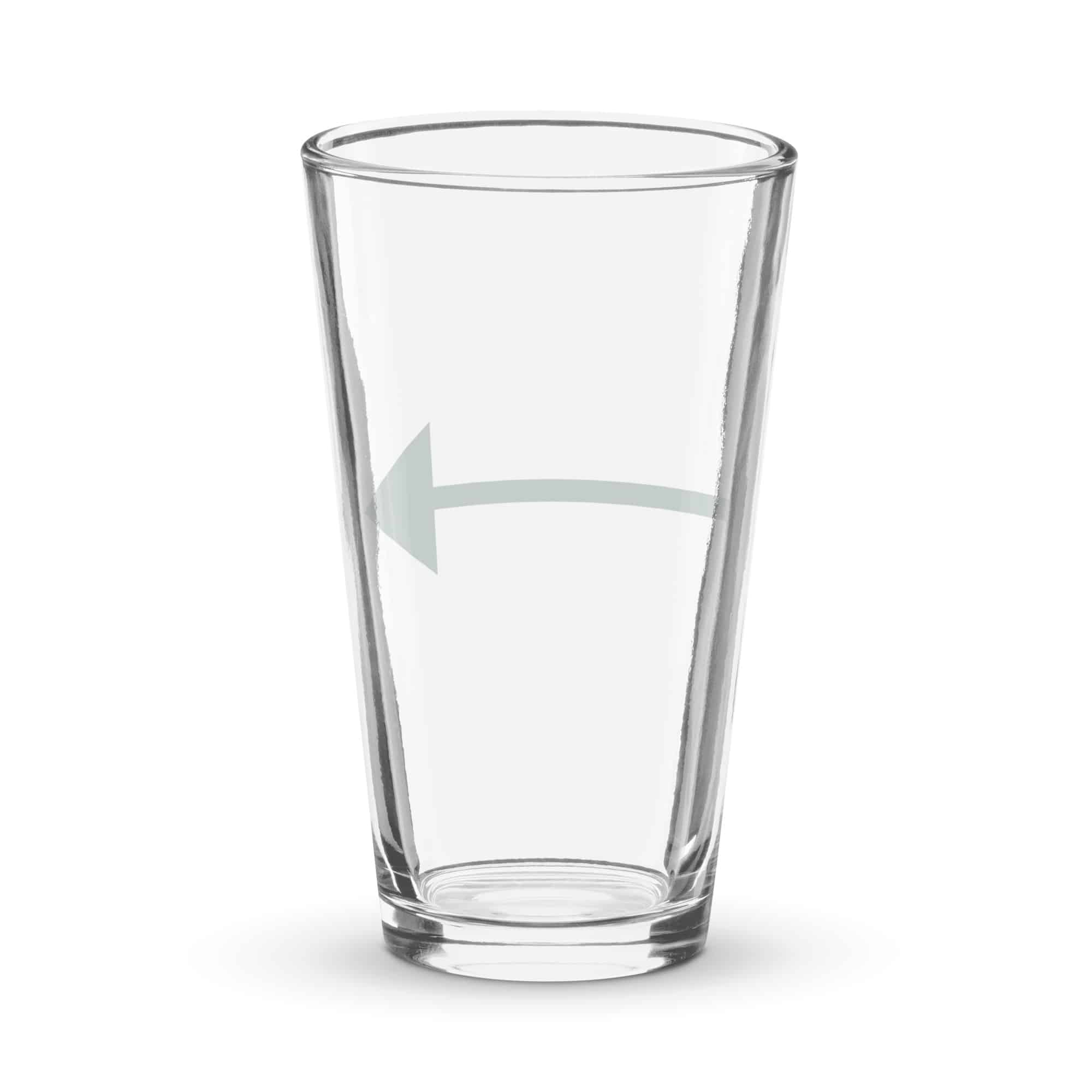 Forest Green Straight Trail Arrow Pint Glass