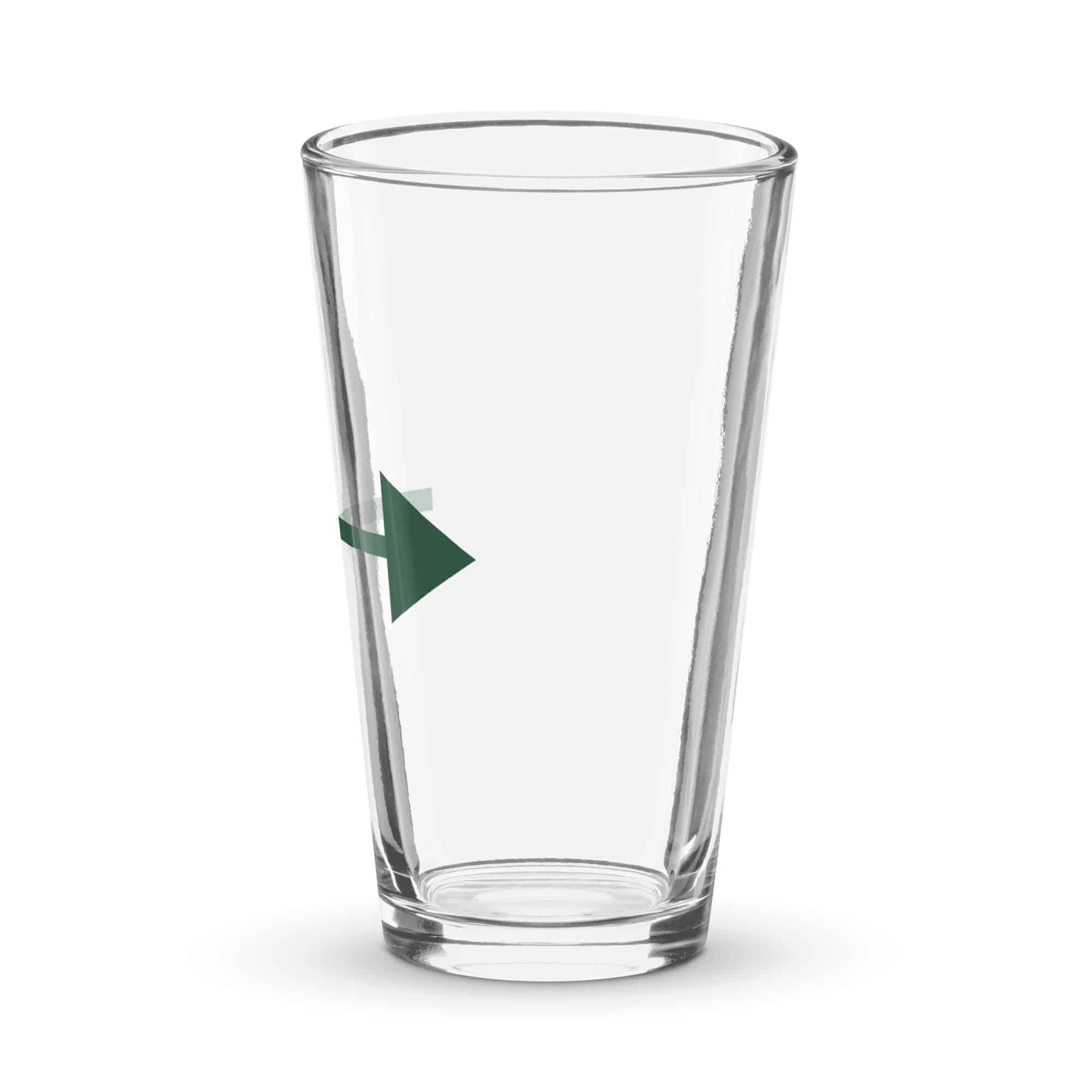 Forest Green Straight Trail Arrow Pint Glass