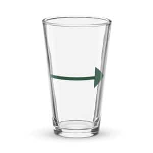 06 Straight Trail Arrow Forest Green Pint Glass - 16 oz - Main