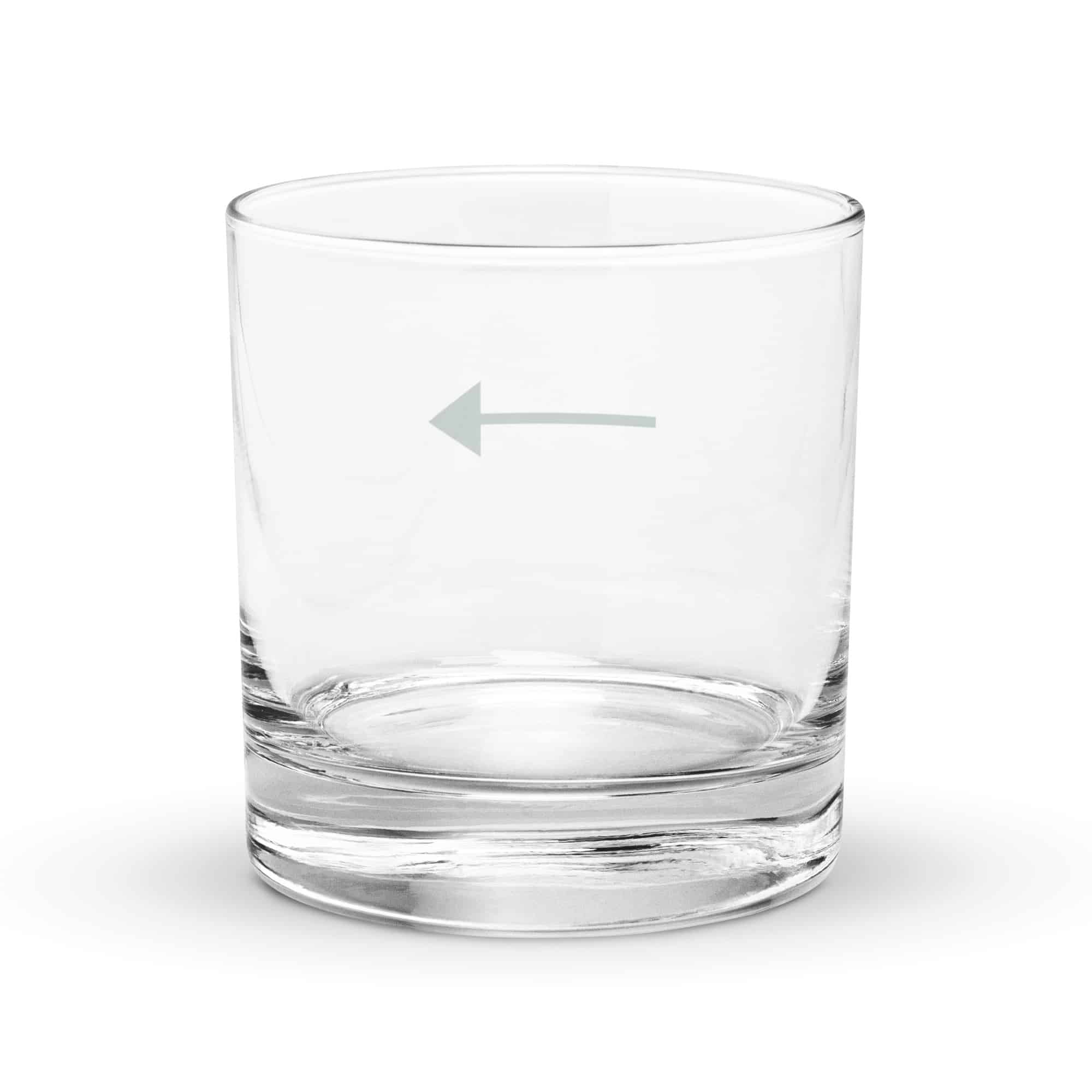 Forest Green Straight Trail Arrow Rocks Glass