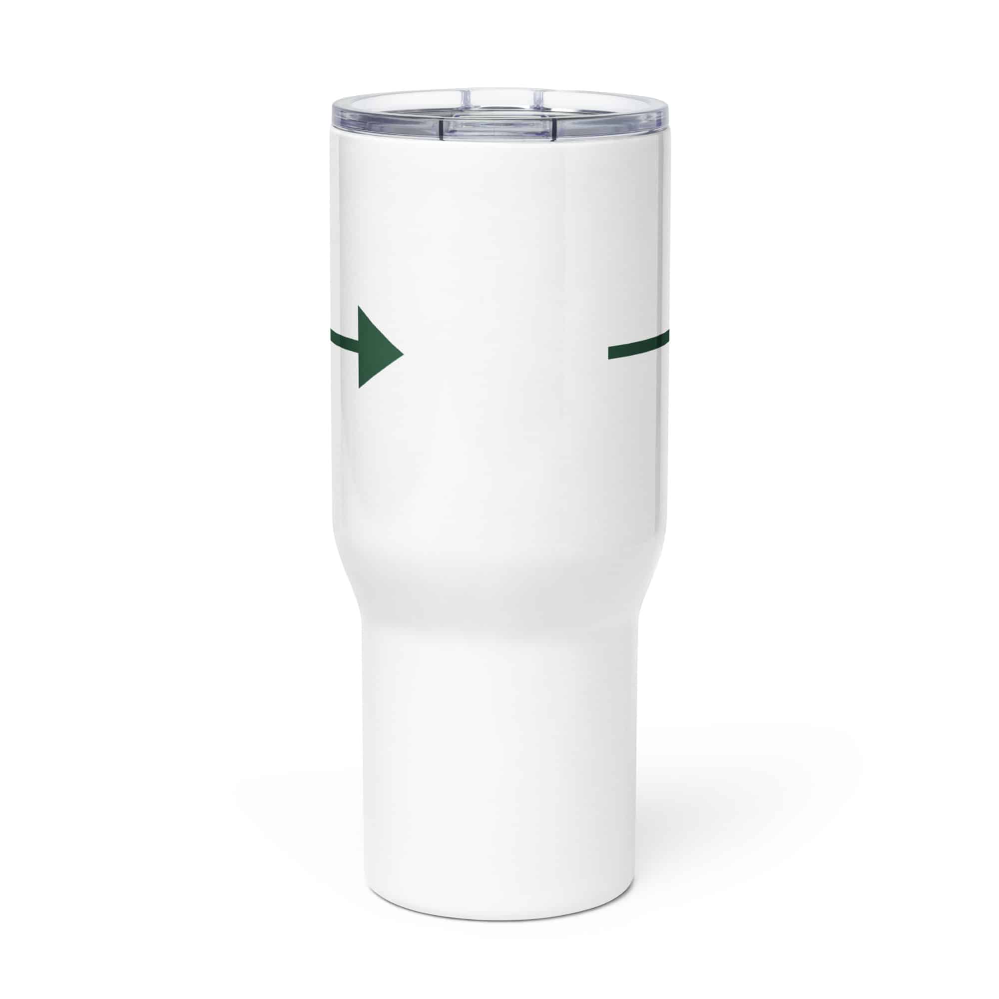 Forest Green Straight Trail Arrow Travel Mug