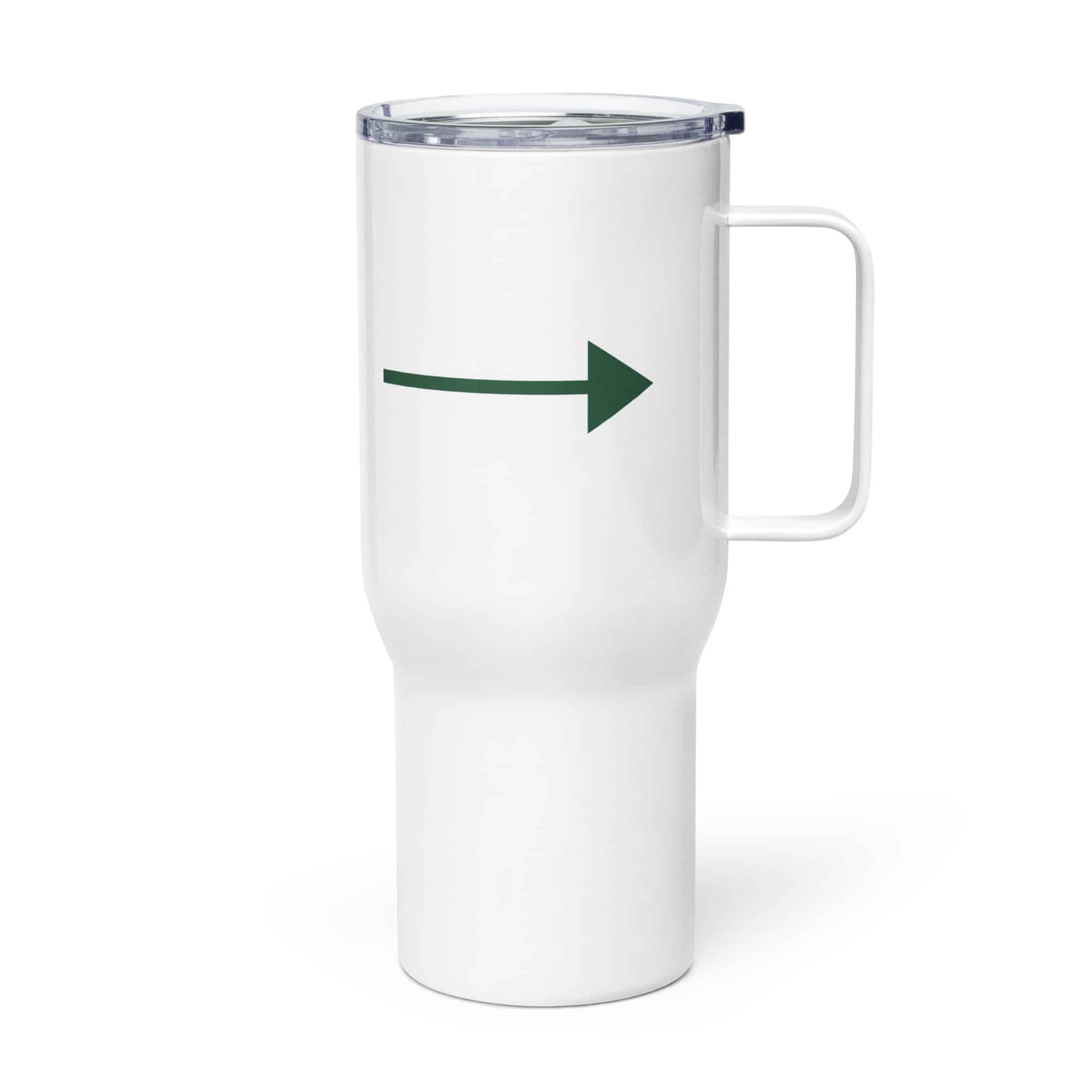 Forest Green Straight Trail Arrow Travel Mug