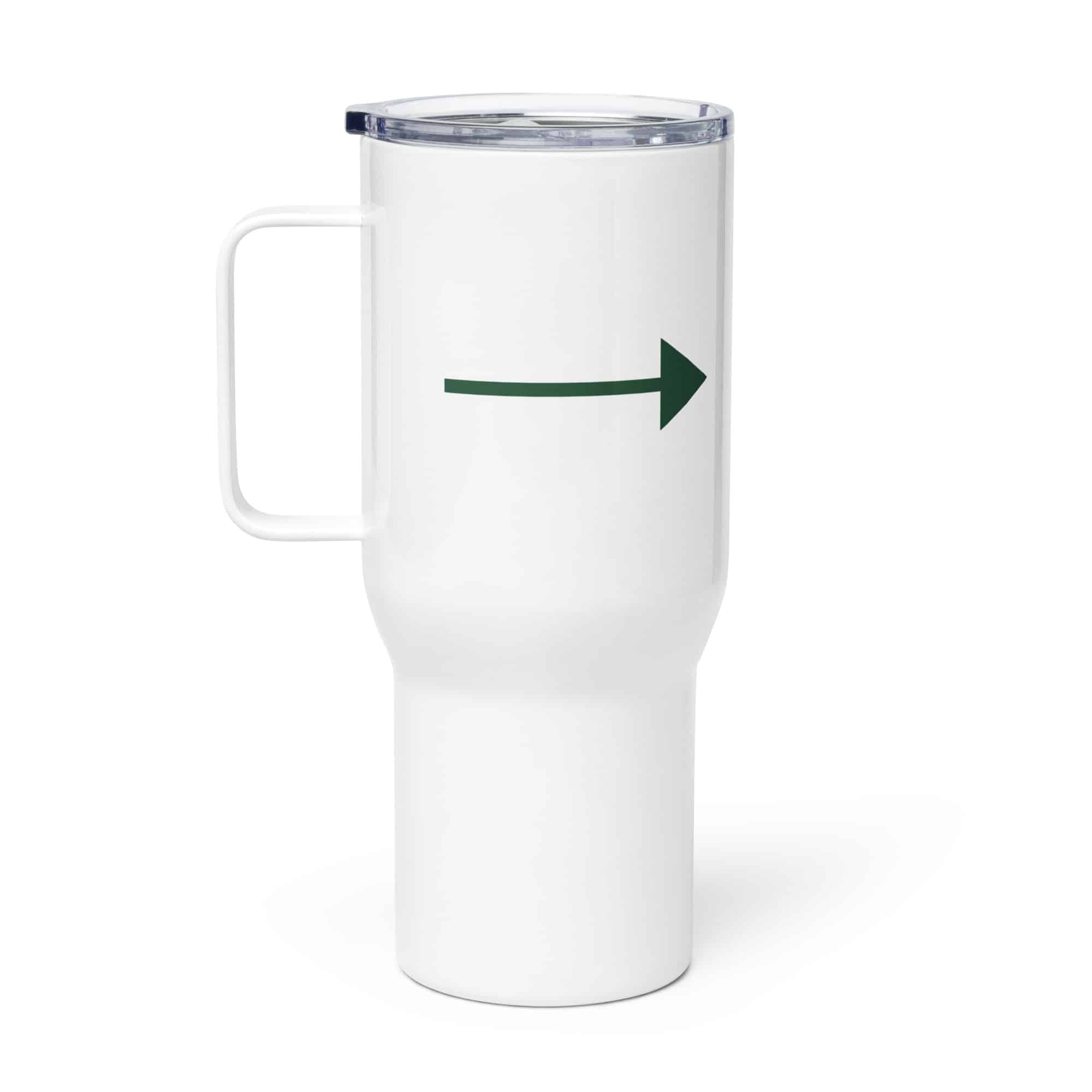 Forest Green Straight Trail Arrow Travel Mug