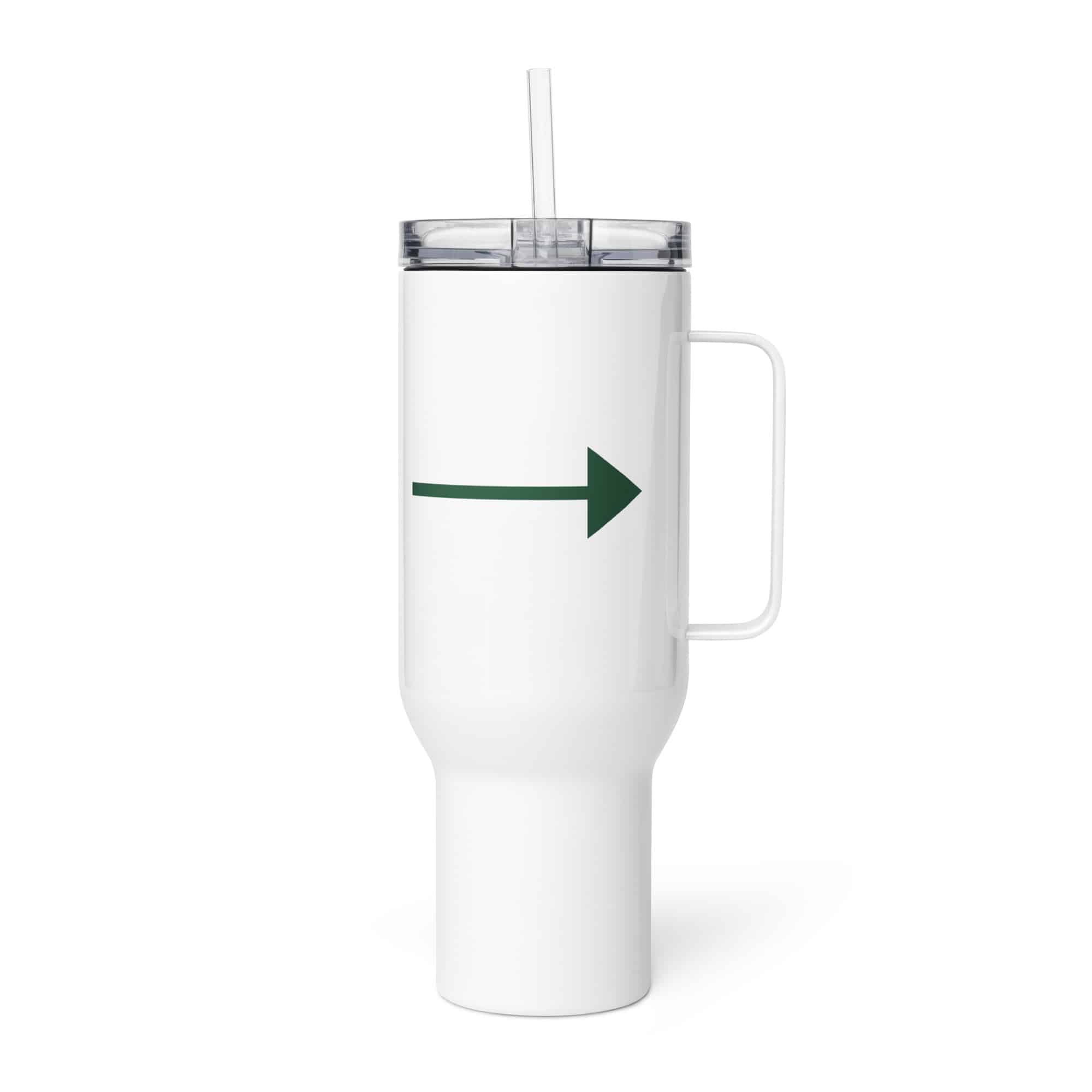 Forest Green Straight Trail Arrow Travel Mug