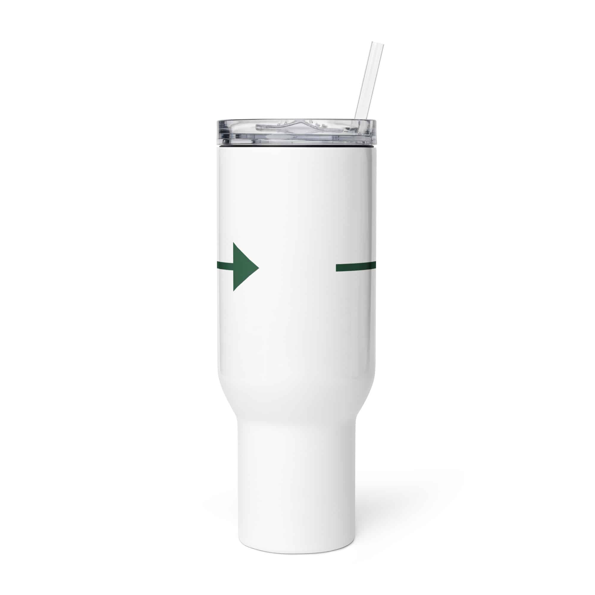 Forest Green Straight Trail Arrow Travel Mug