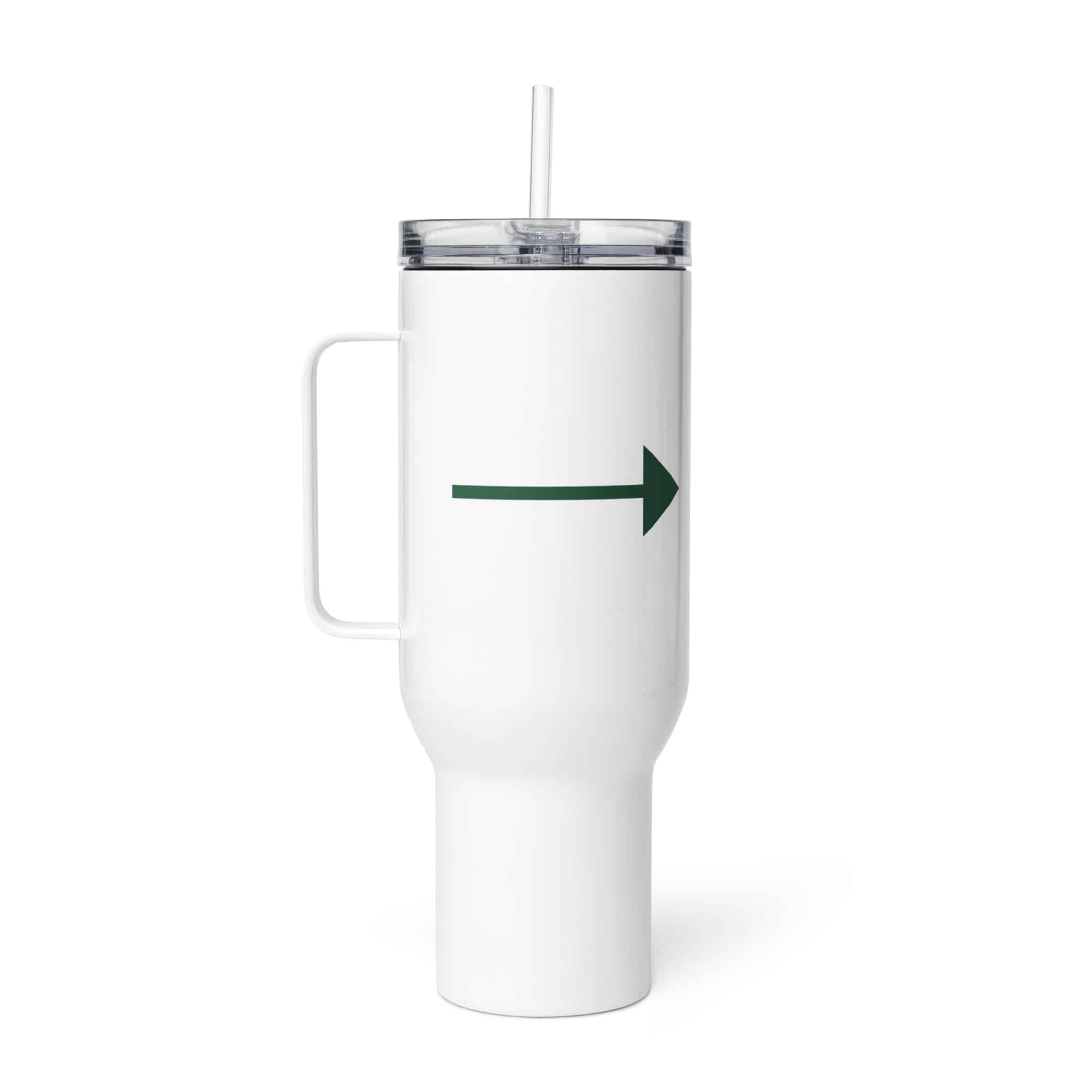 Forest Green Straight Trail Arrow Travel Mug