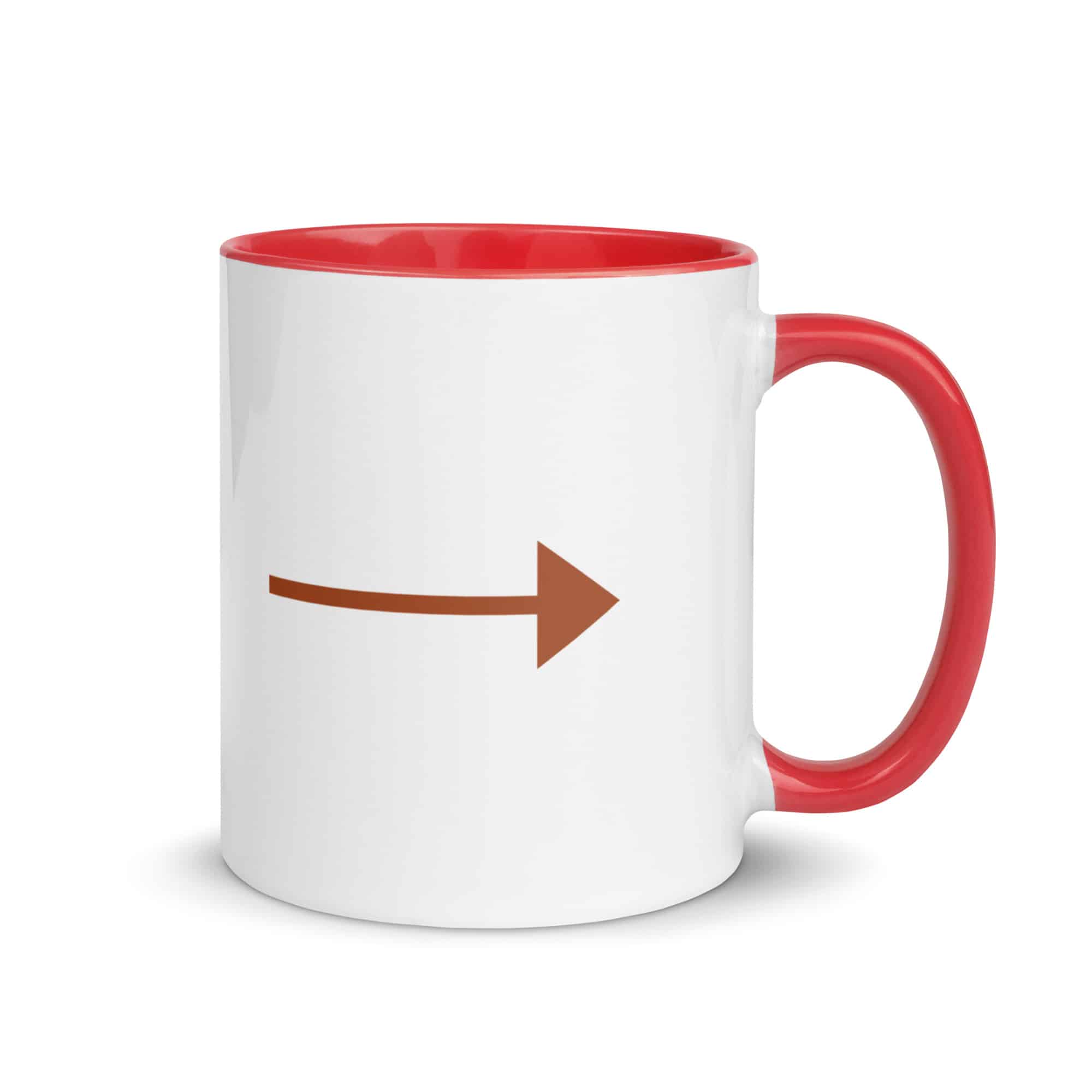 Terracotta Straight Trail Arrow Color Inside Mug