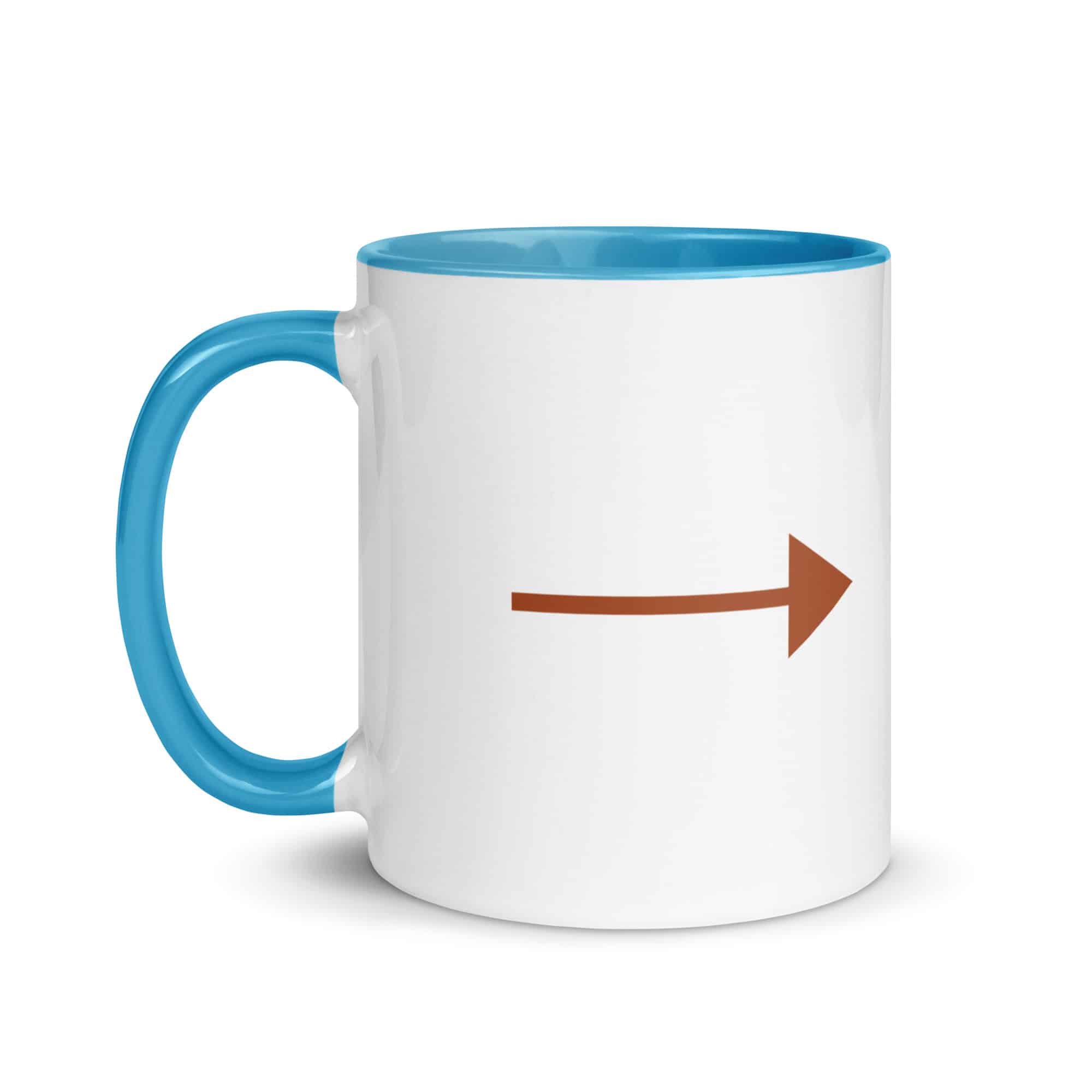 Terracotta Straight Trail Arrow Color Inside Mug