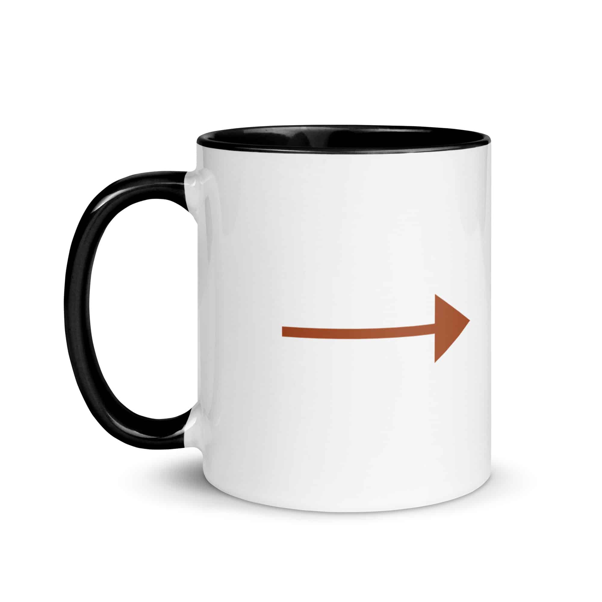 Terracotta Straight Trail Arrow Color Inside Mug