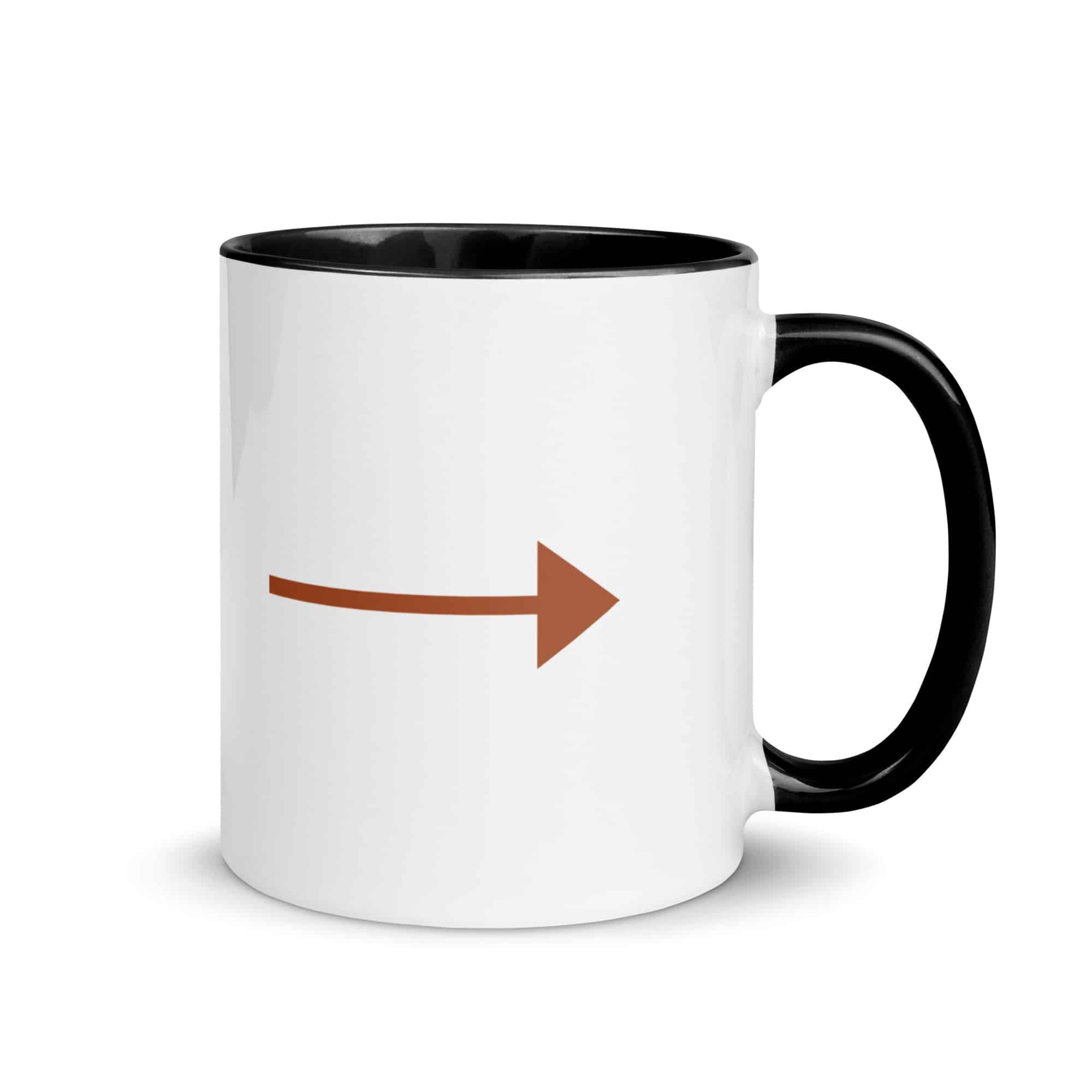 Terracotta Straight Trail Arrow Color Inside Mug