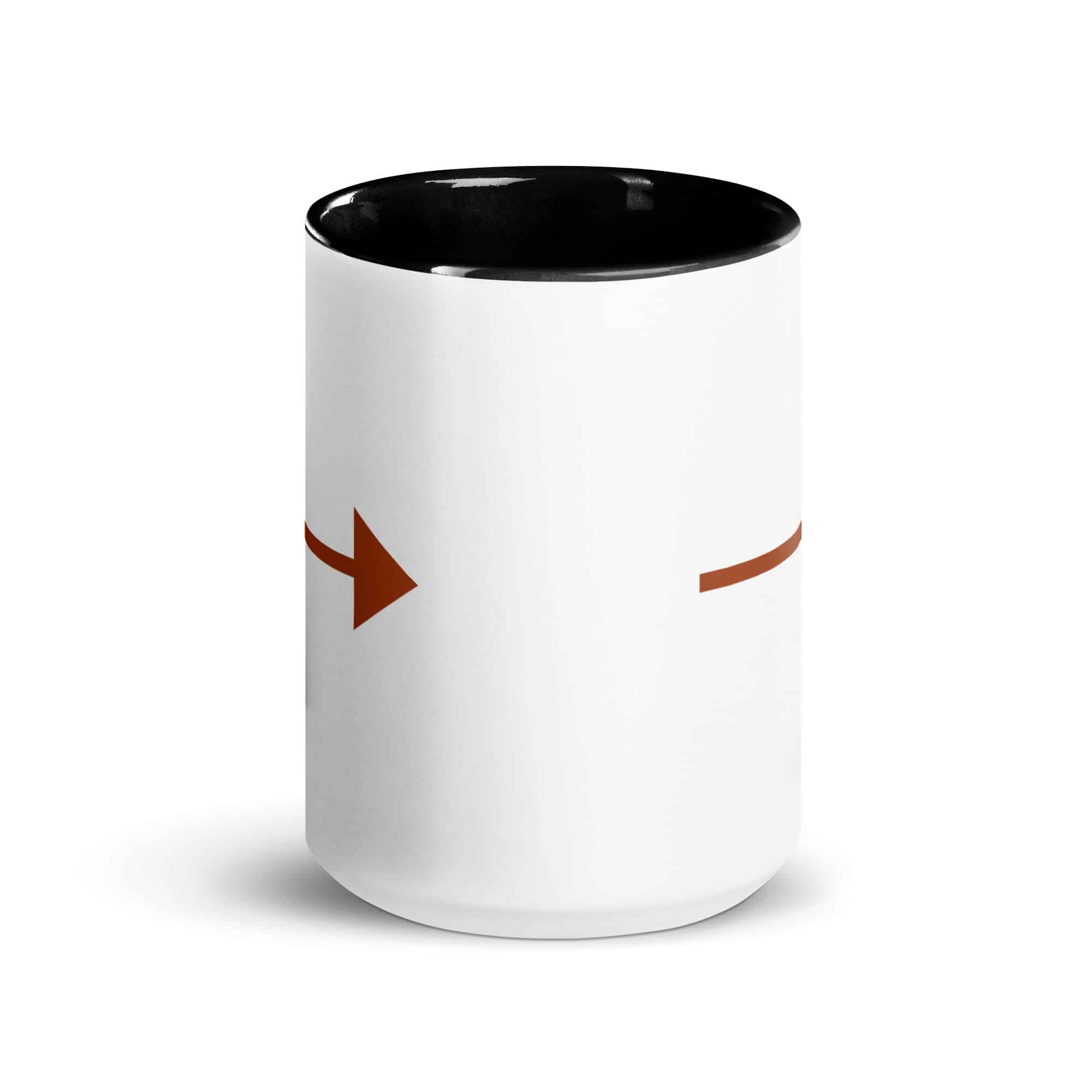Terracotta Straight Trail Arrow Color Inside Mug