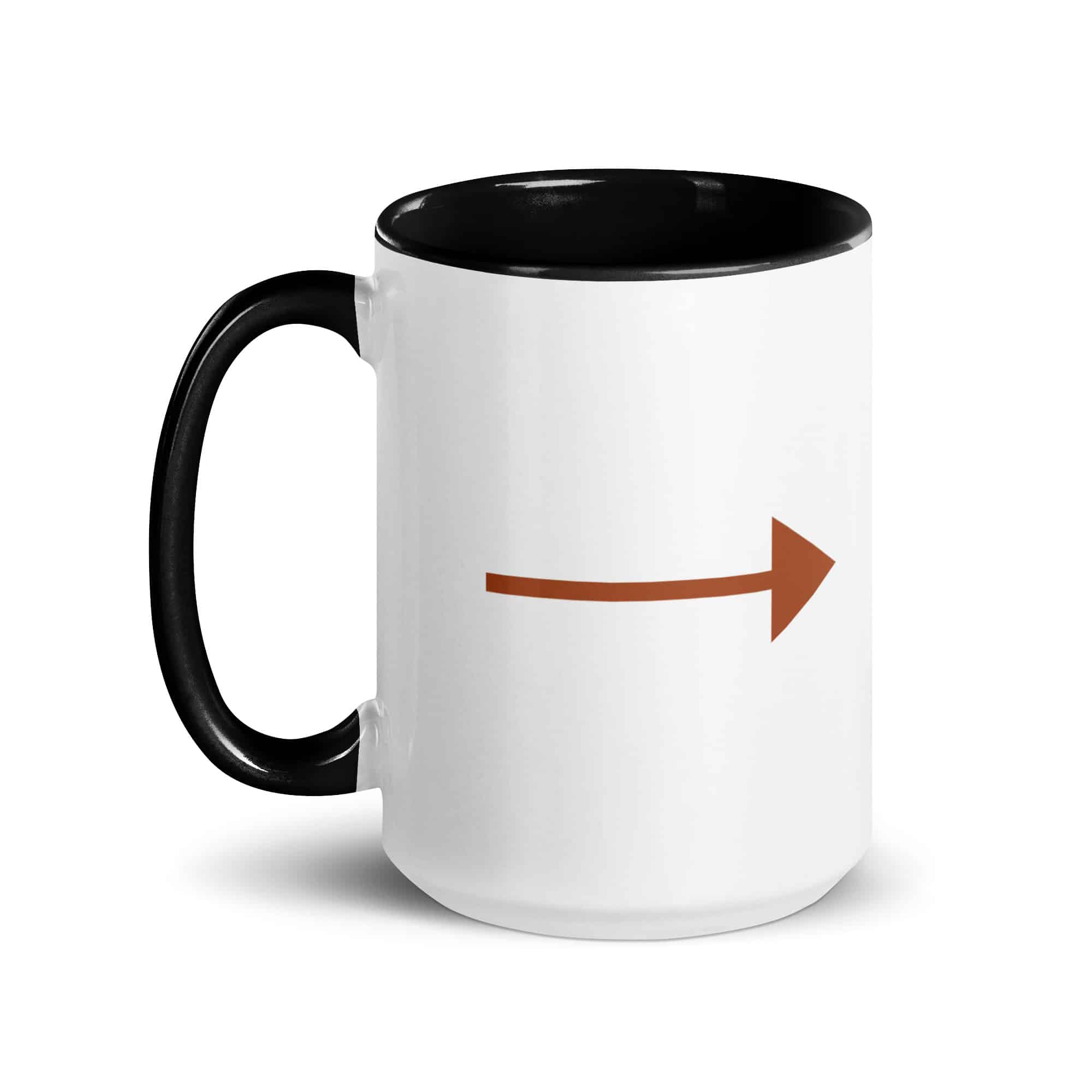 Terracotta Straight Trail Arrow Color Inside Mug