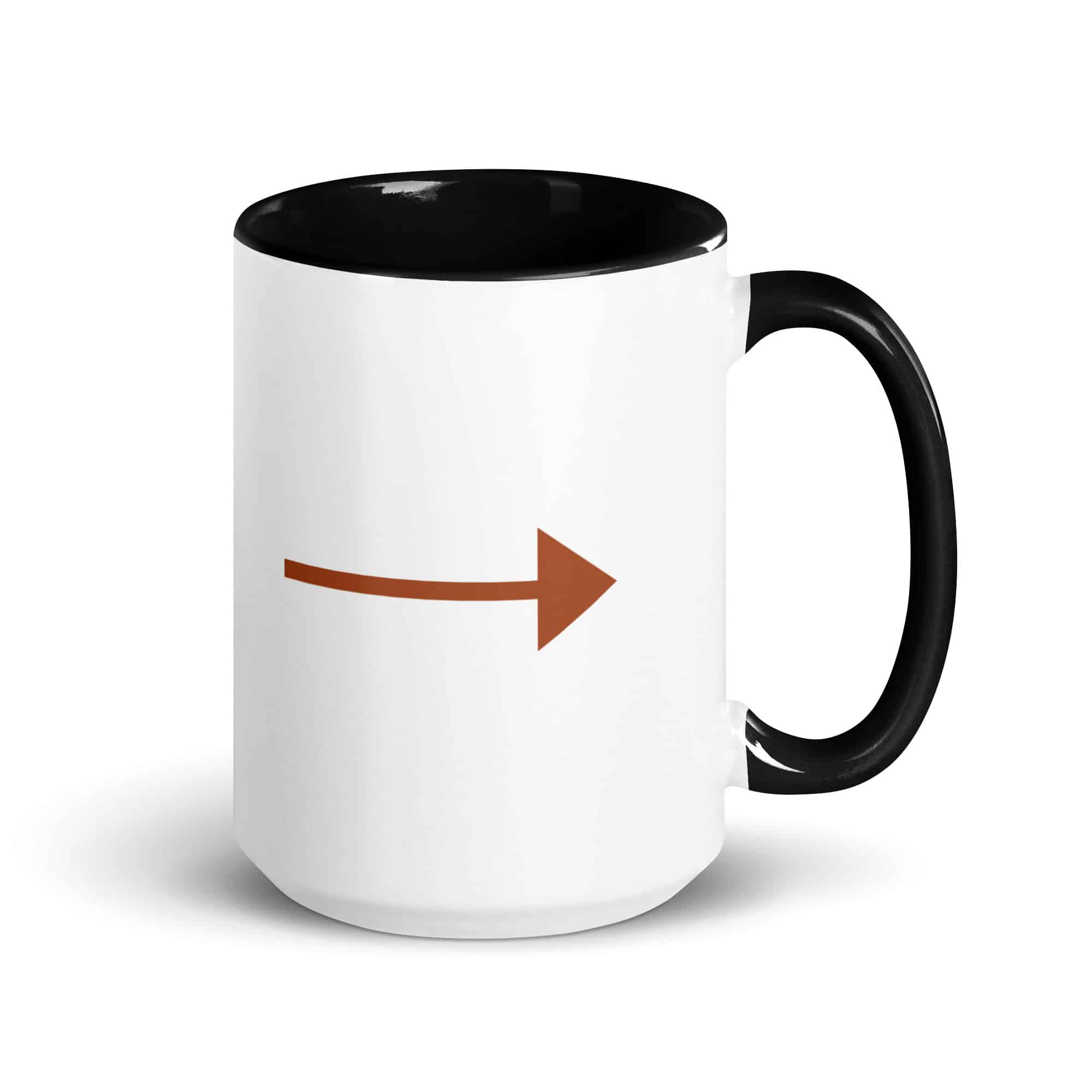 Terracotta Straight Trail Arrow Color Inside Mug