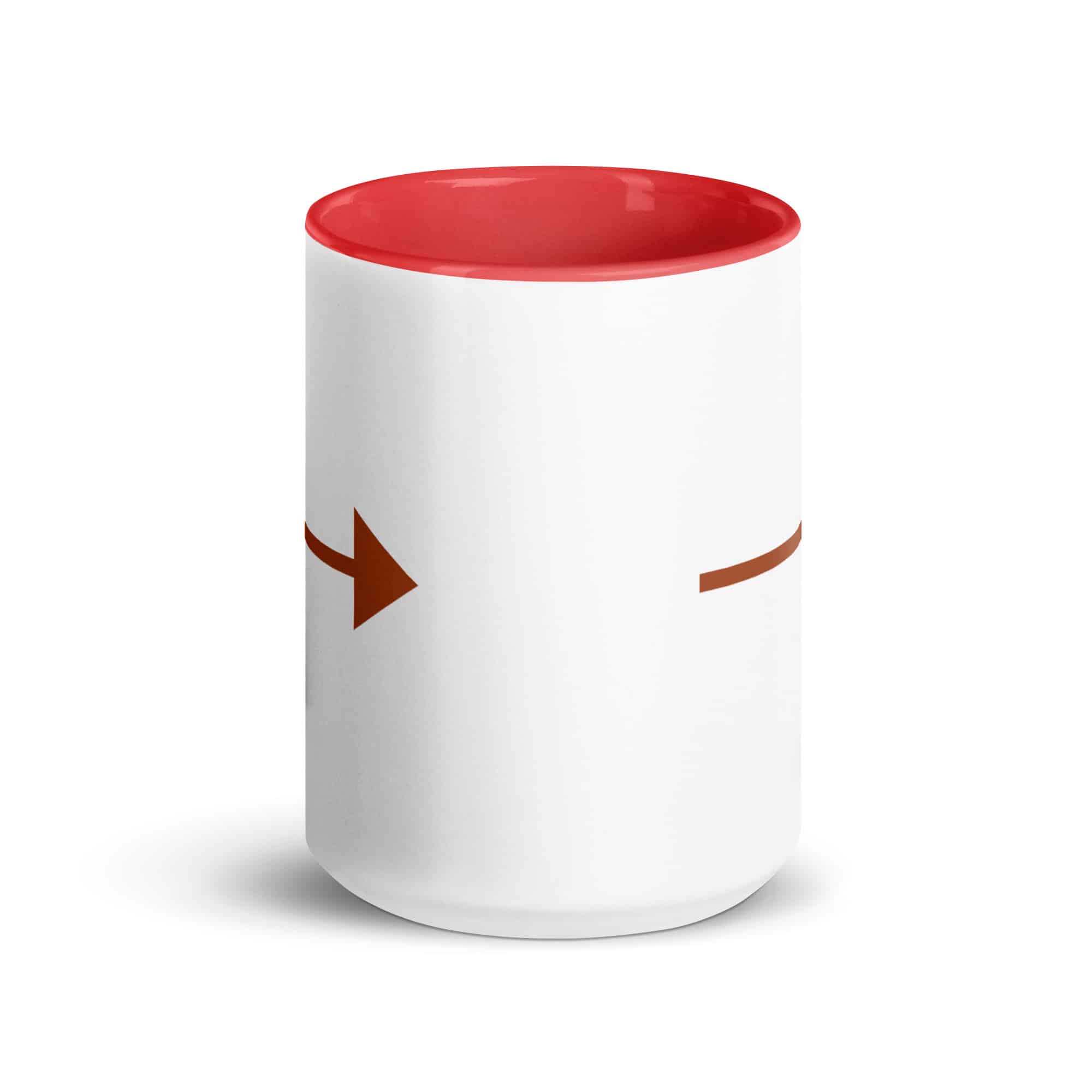 Terracotta Straight Trail Arrow Color Inside Mug