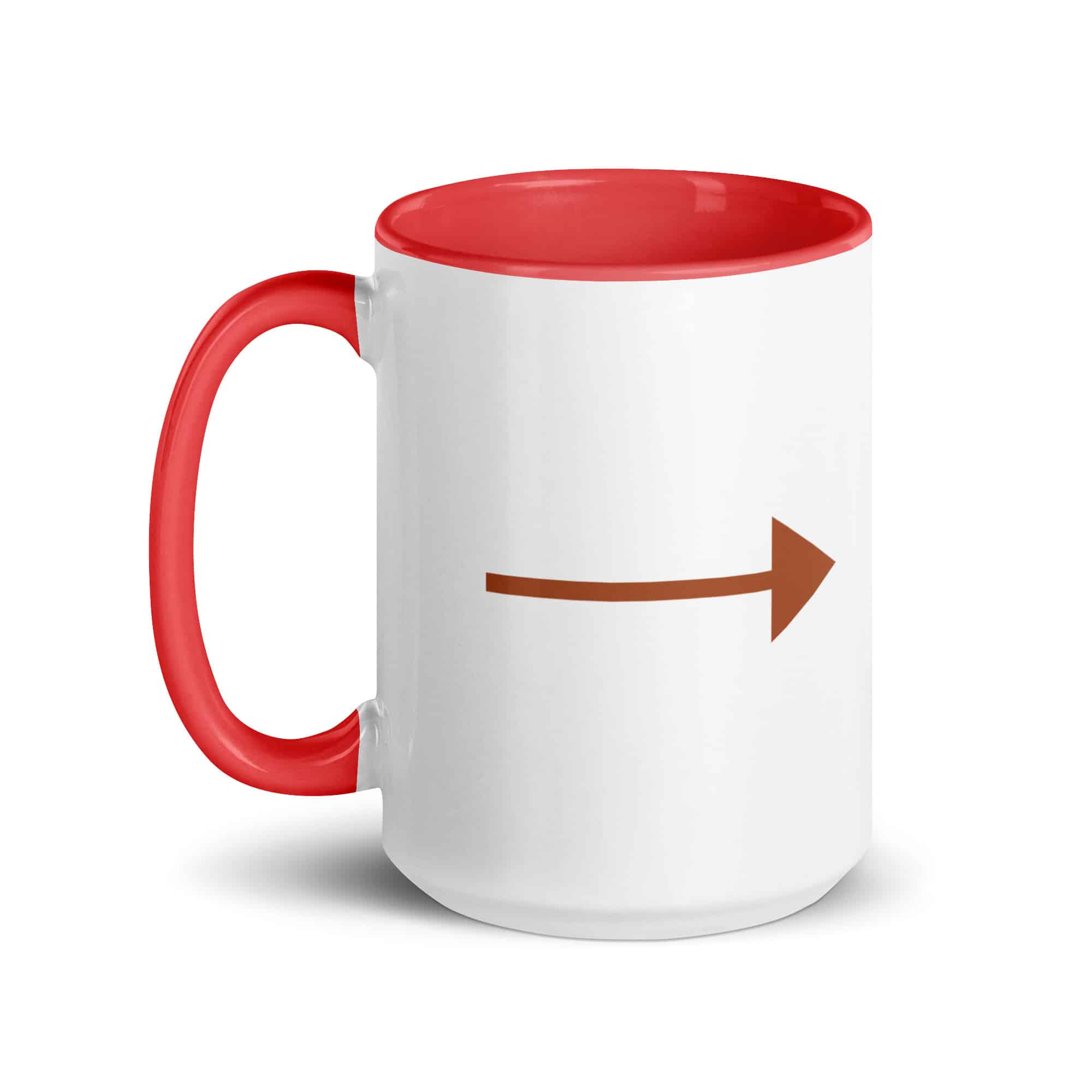 Terracotta Straight Trail Arrow Color Inside Mug