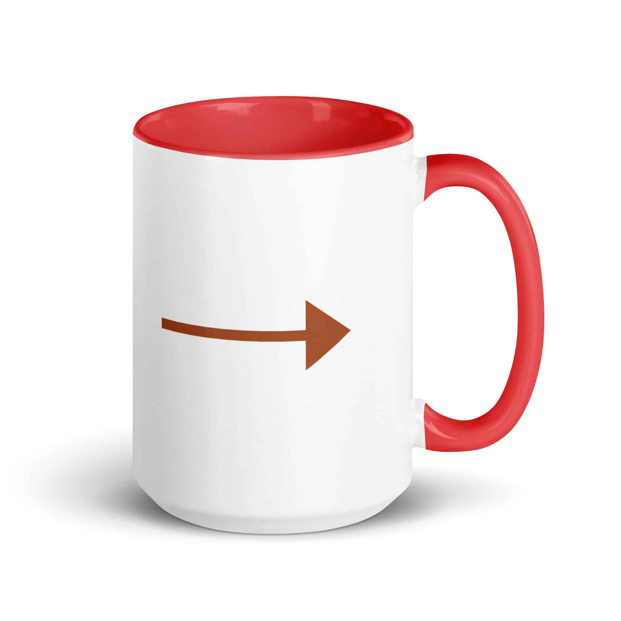 Terracotta Straight Trail Arrow Color Inside Mug