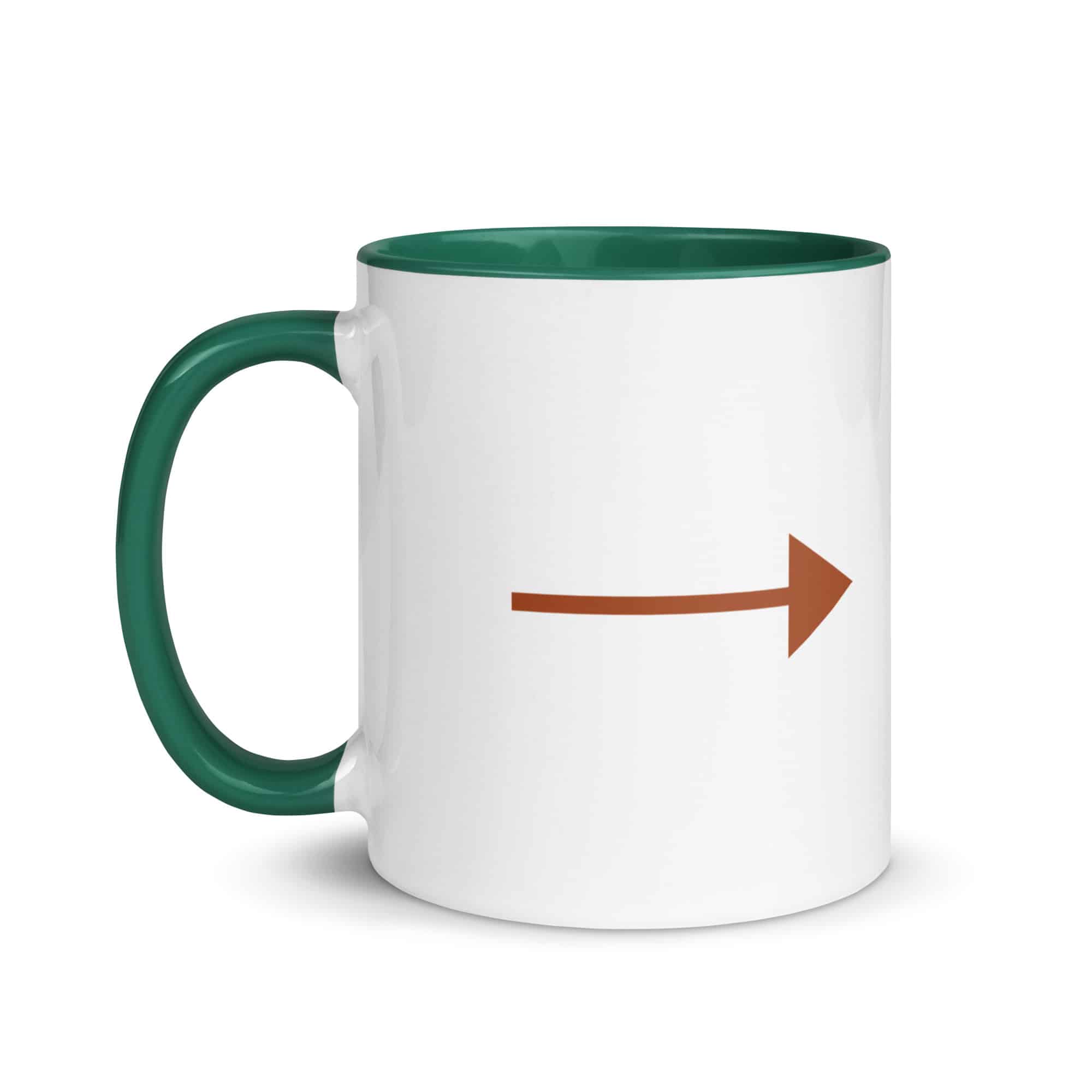Terracotta Straight Trail Arrow Color Inside Mug