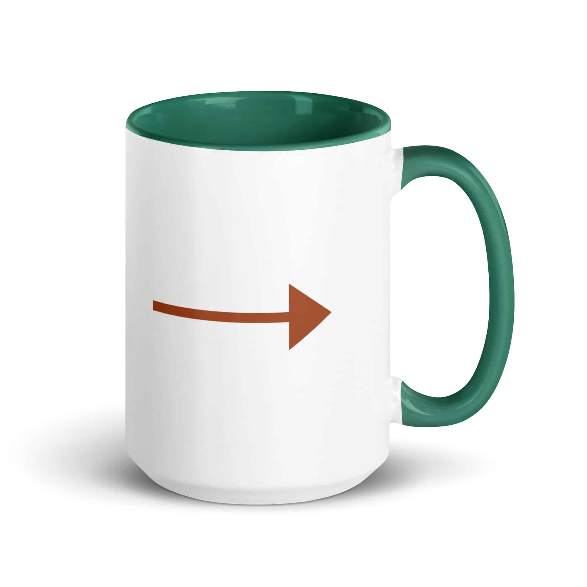 Terracotta Straight Trail Arrow Color Inside Mug