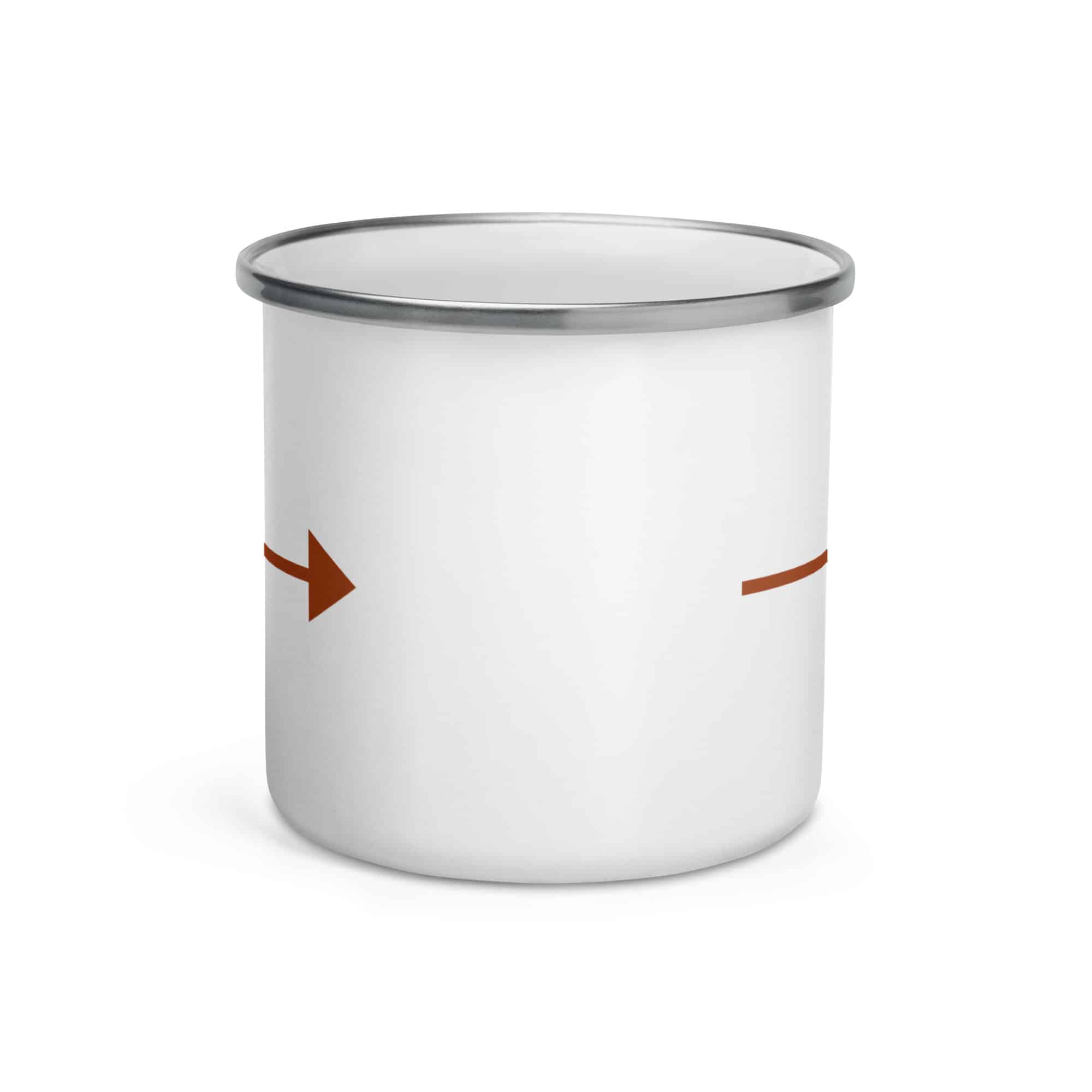Terracotta Straight Trail Arrow Enamel Camp Mug