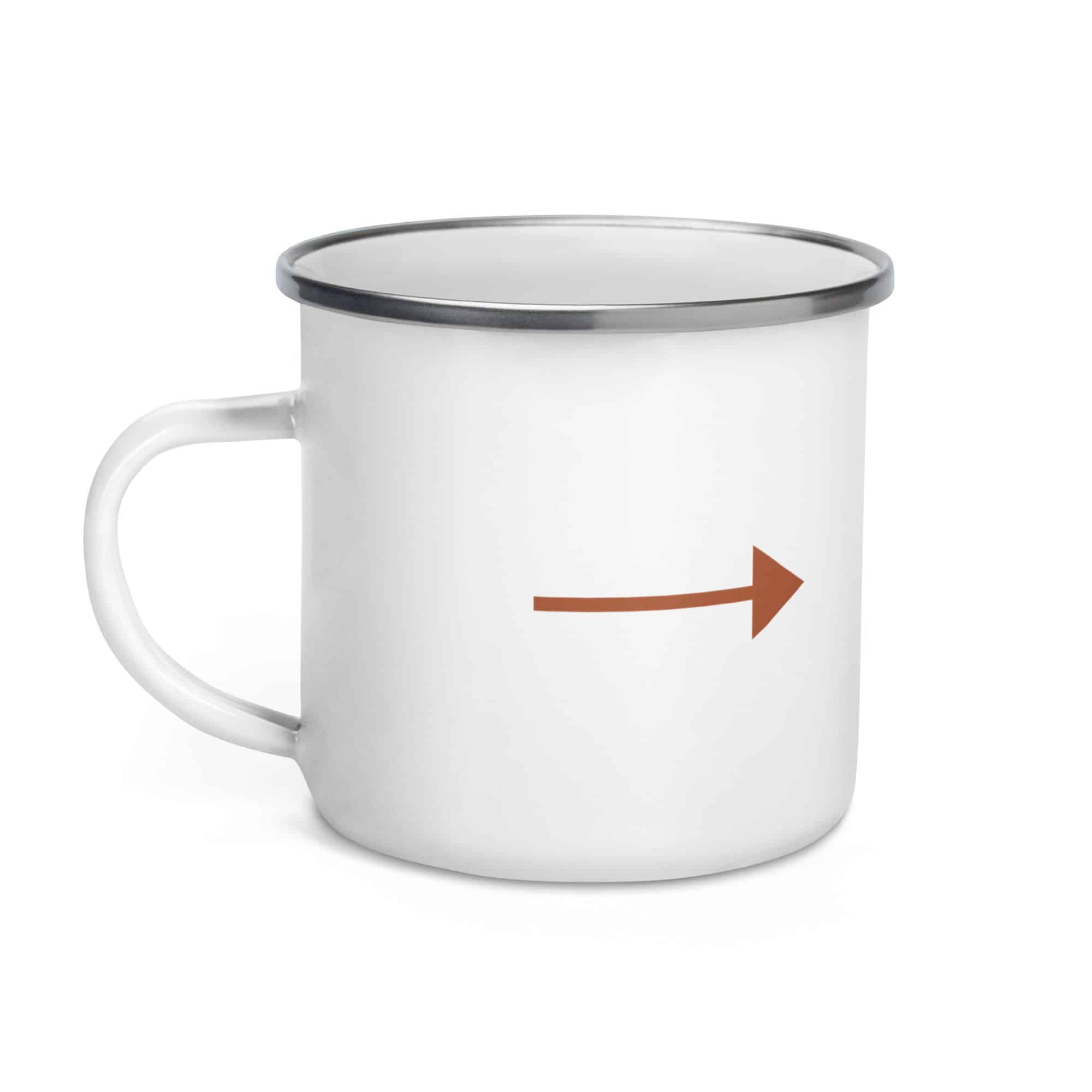 Terracotta Straight Trail Arrow Enamel Camp Mug