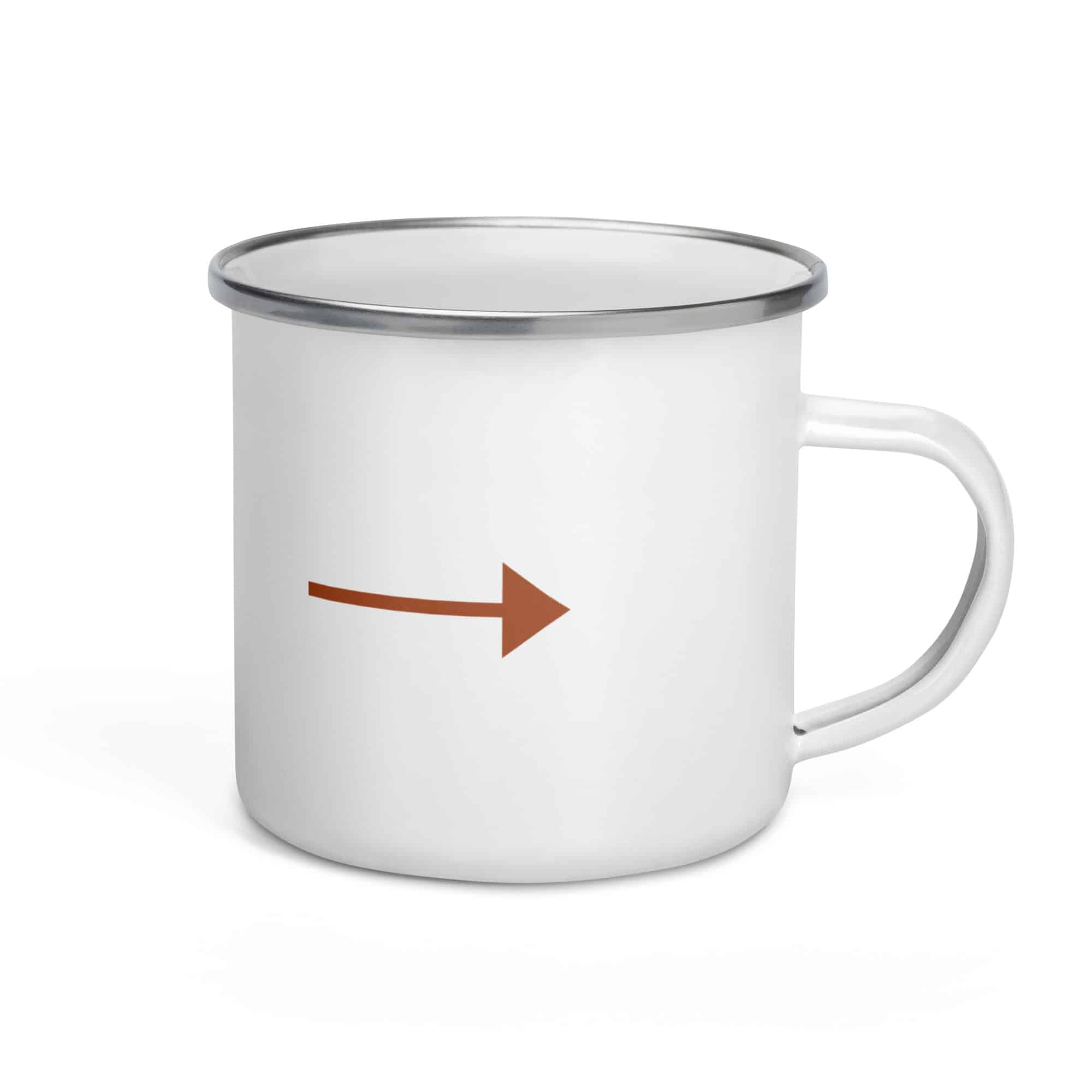 Terracotta Straight Trail Arrow Enamel Camp Mug