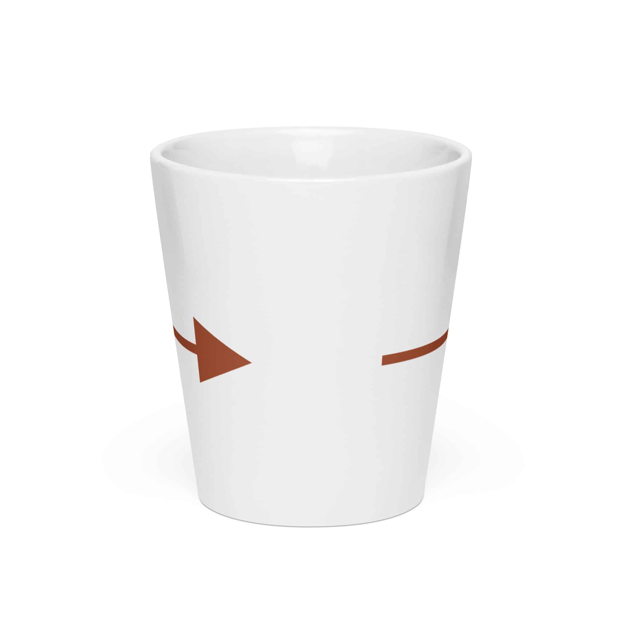 Terracotta Straight Trail Arrow Latte Mug