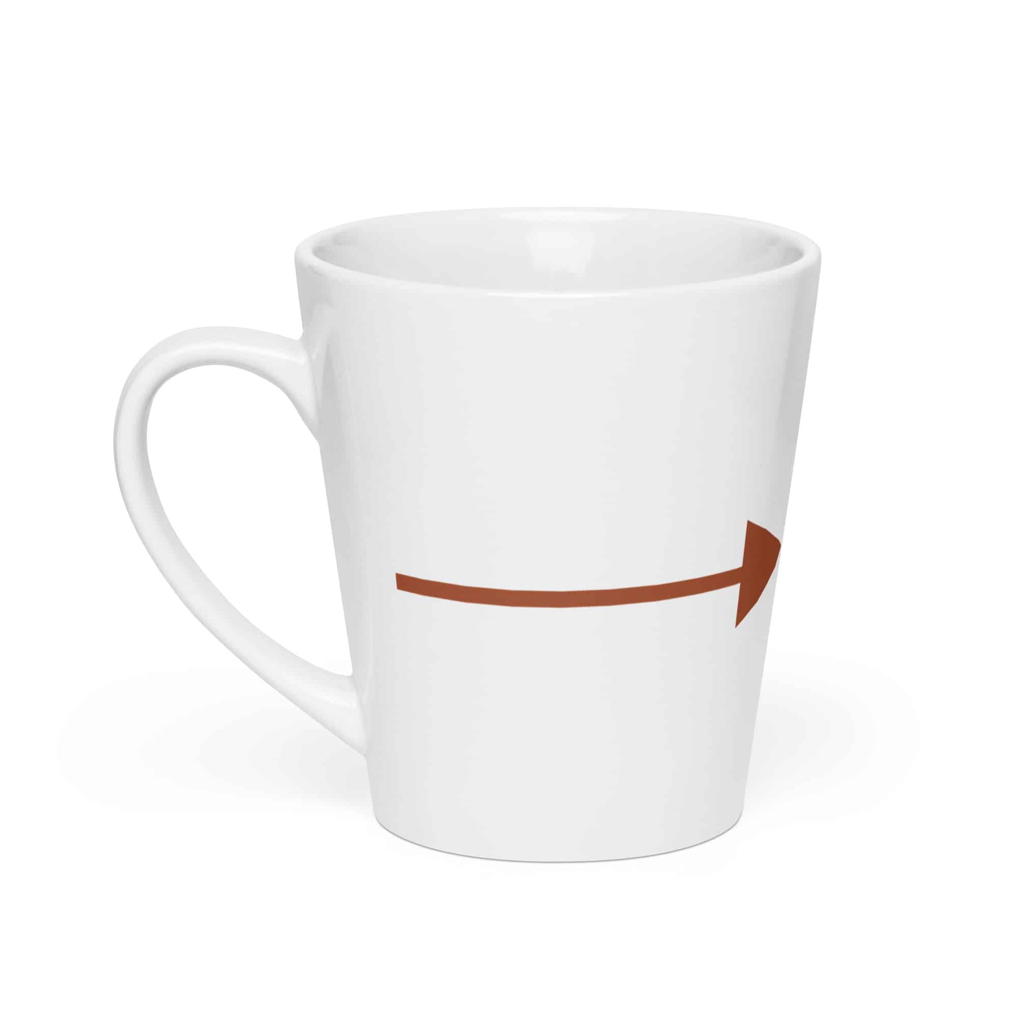 Terracotta Straight Trail Arrow Latte Mug